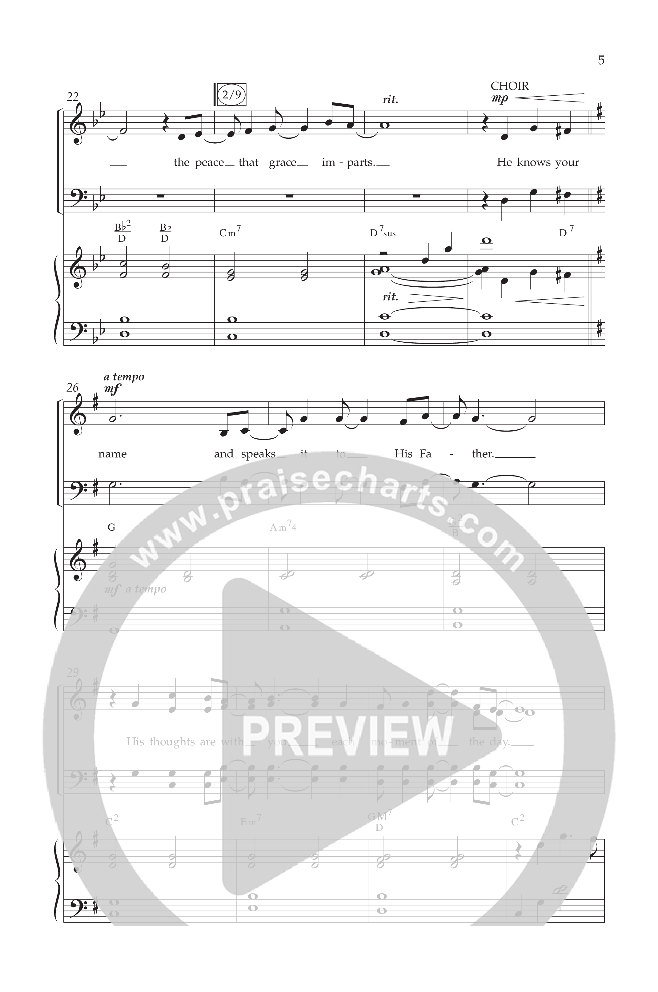 The Shepherd Knows Your Name (Choral Anthem SATB) Anthem (SATB/Piano) (Lifeway Choral / Arr. Phillip Keveren)