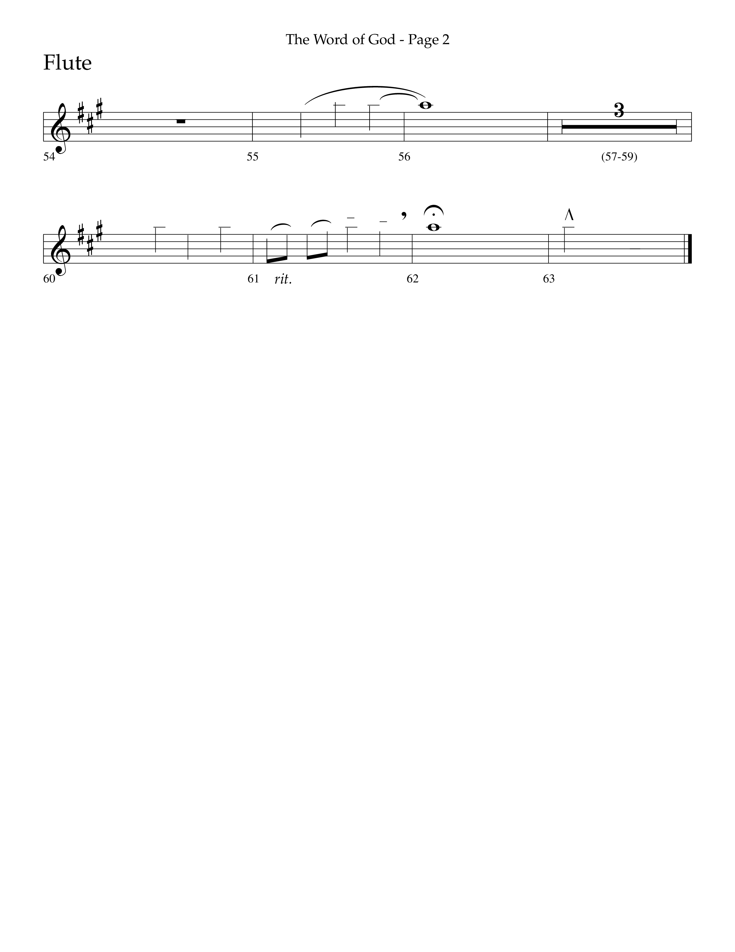 The Word Of God (Choral Anthem SATB) Flute (Lifeway Choral / Arr. Cliff Duren)