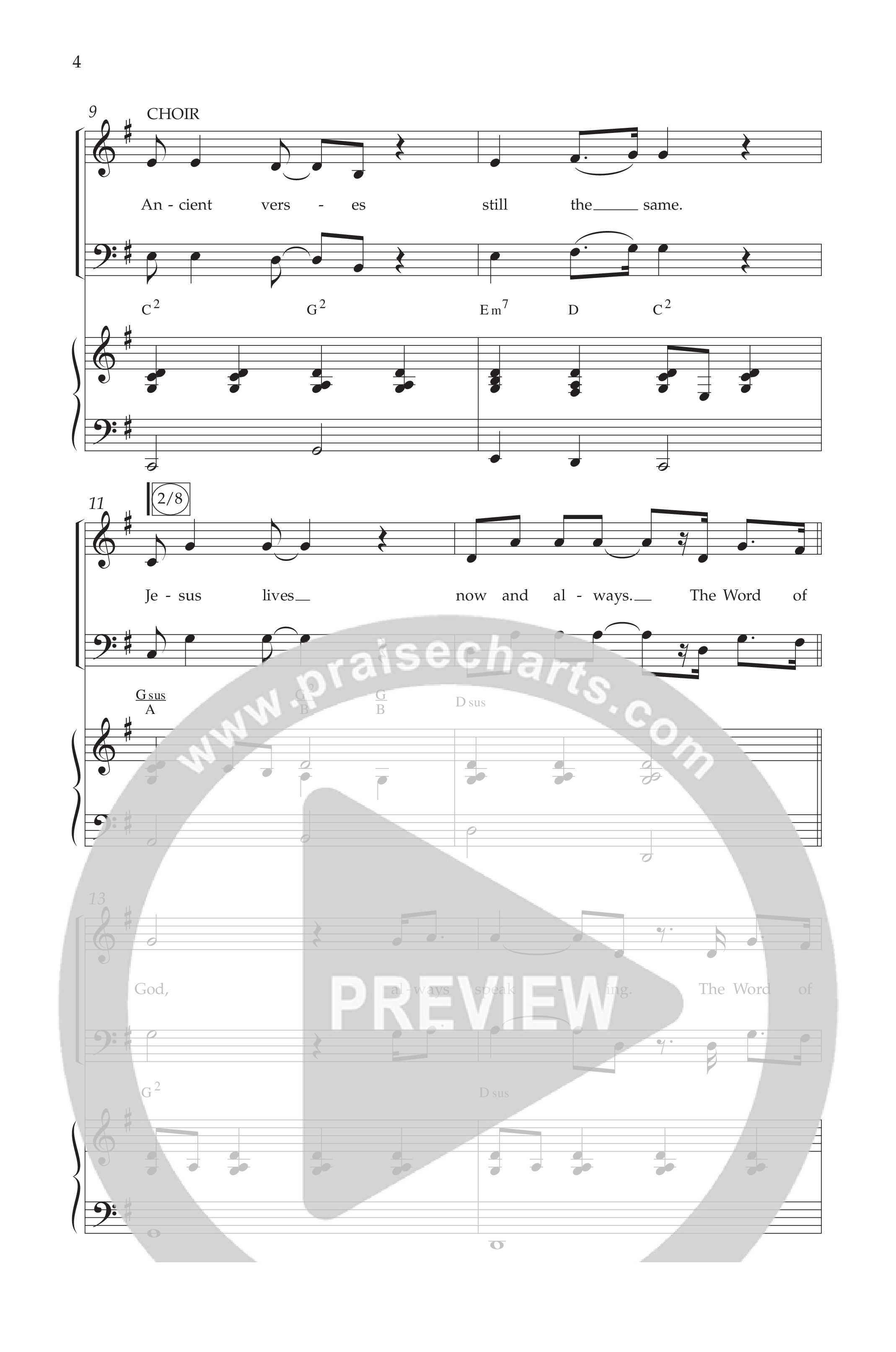 The Word Of God (Choral Anthem SATB) Anthem (SATB/Piano) (Lifeway Choral / Arr. Cliff Duren)