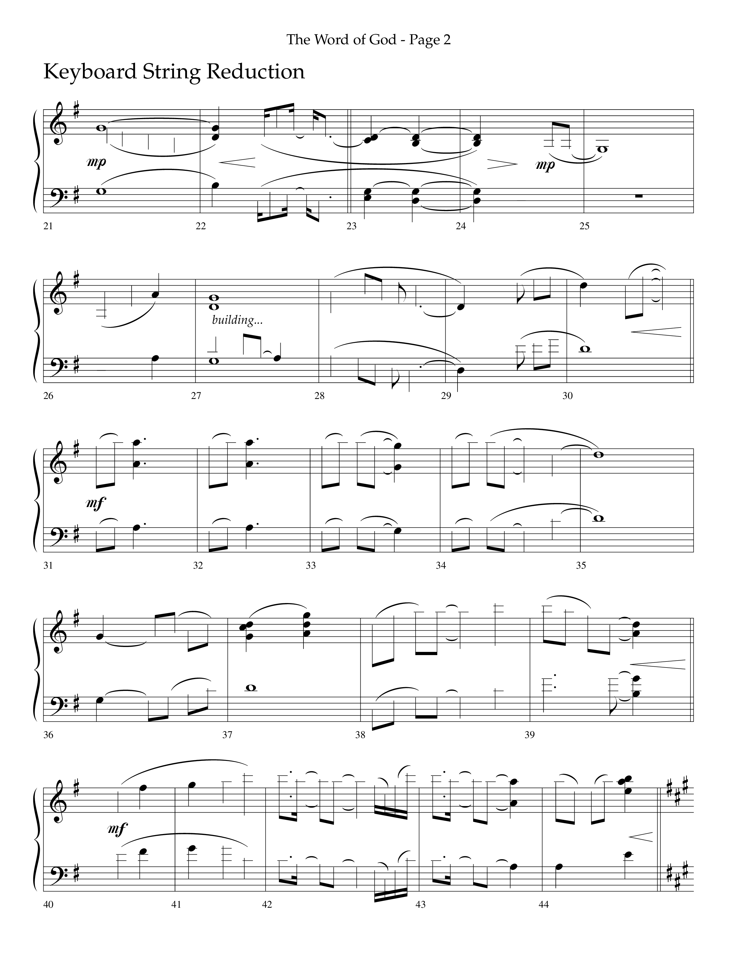 The Word Of God (Choral Anthem SATB) String Reduction (Lifeway Choral / Arr. Cliff Duren)