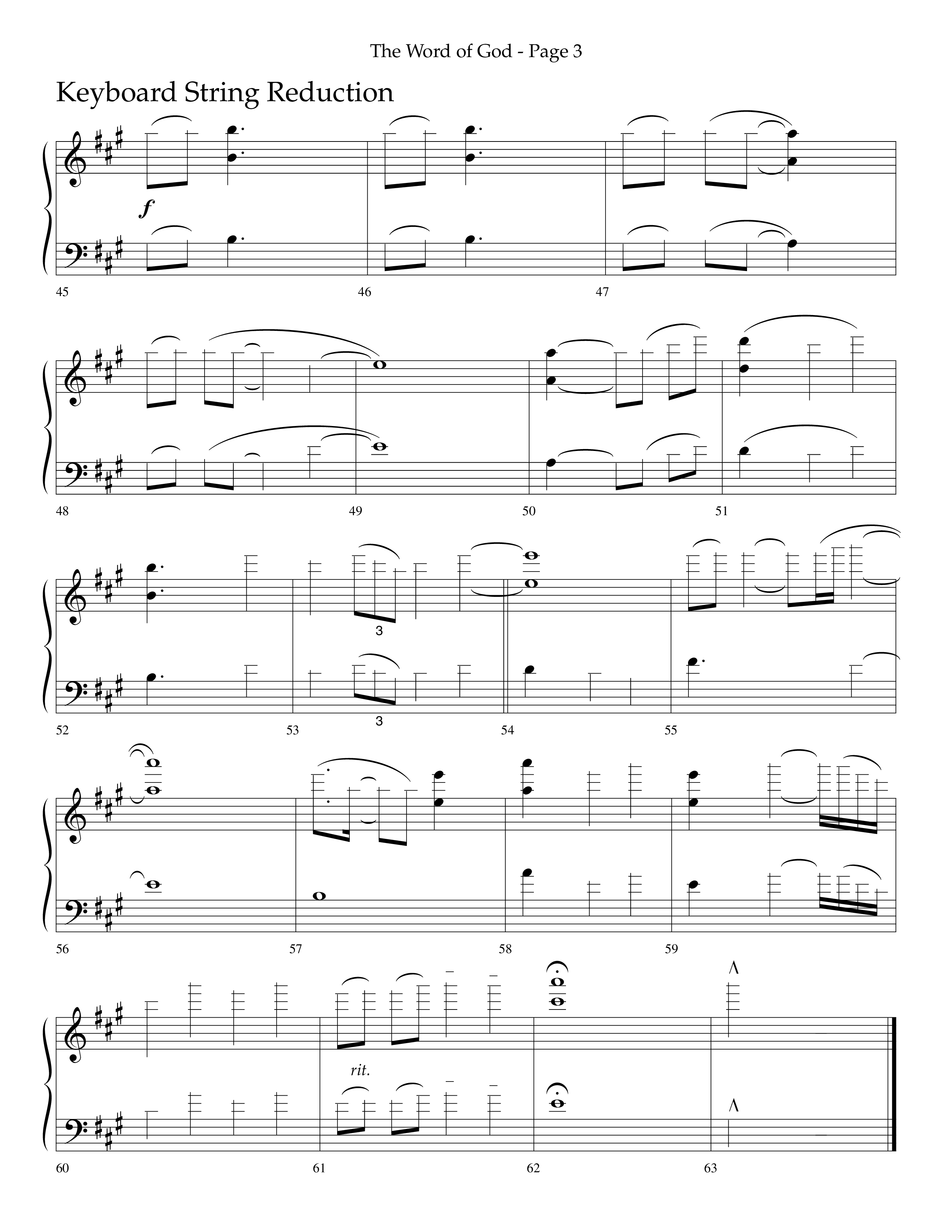 The Word Of God (Choral Anthem SATB) String Reduction (Lifeway Choral / Arr. Cliff Duren)