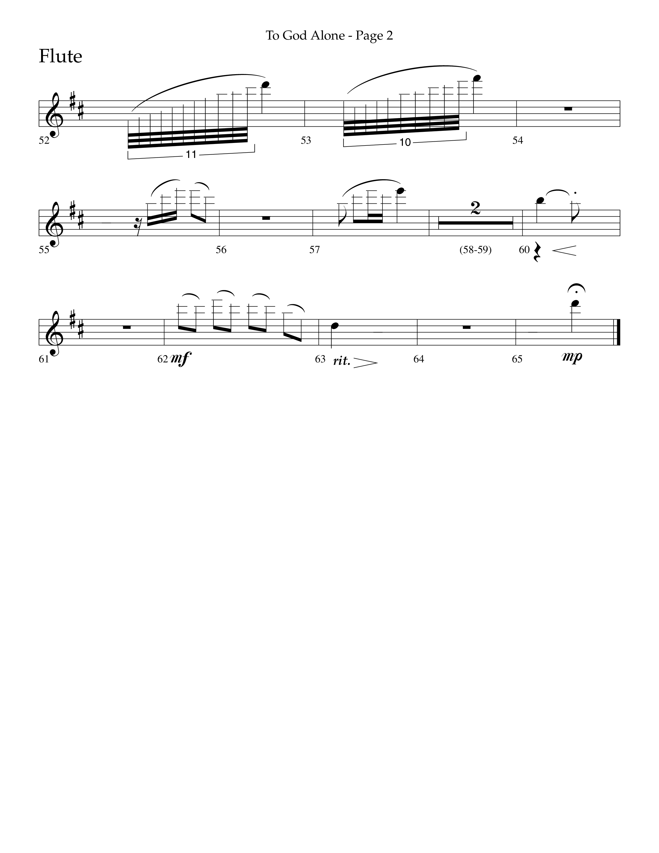 To God Alone (Choral Anthem SATB) Flute (Lifeway Choral / Arr. Russell Mauldin)