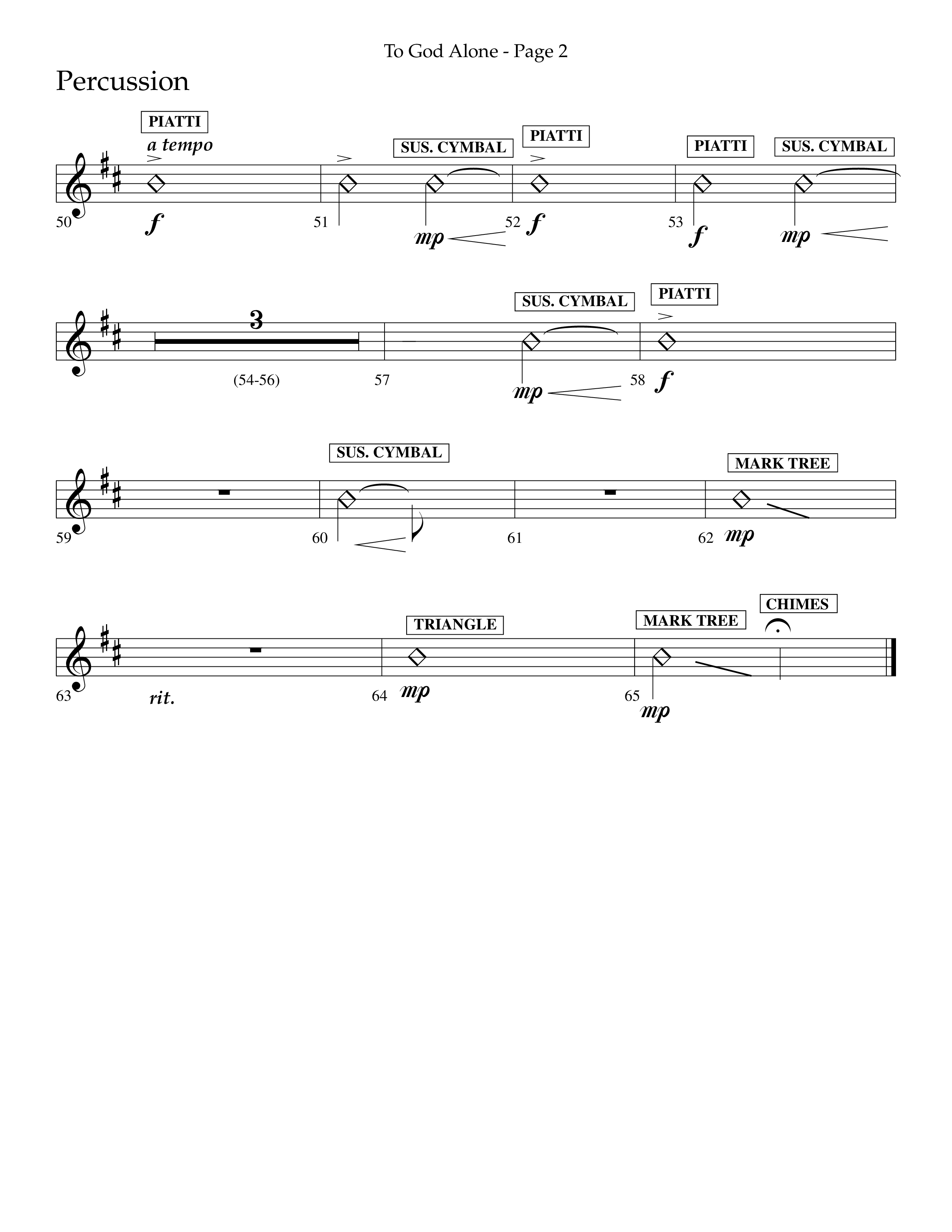 To God Alone (Choral Anthem SATB) Percussion (Lifeway Choral / Arr. Russell Mauldin)