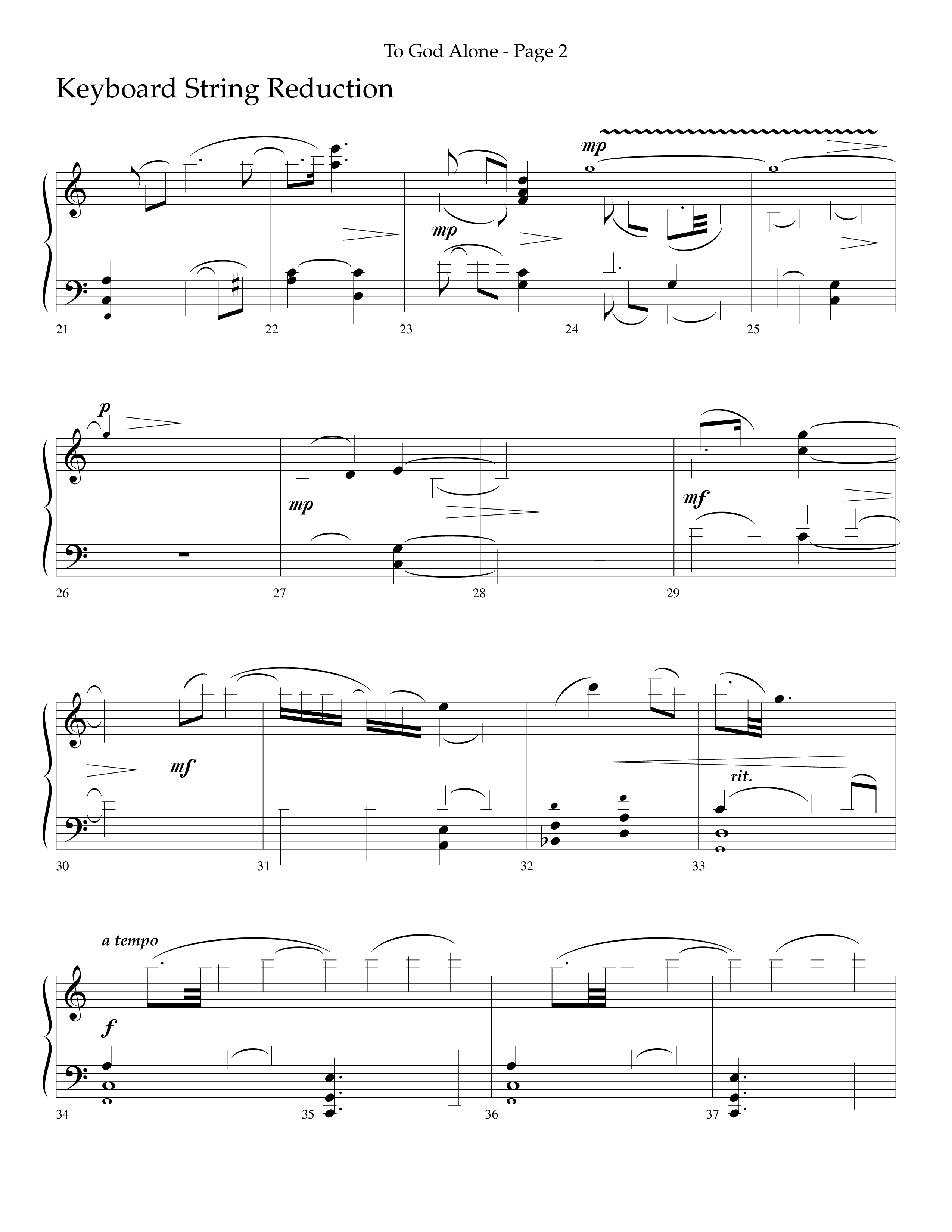 To God Alone (Choral Anthem SATB) String Reduction (Lifeway Choral / Arr. Russell Mauldin)