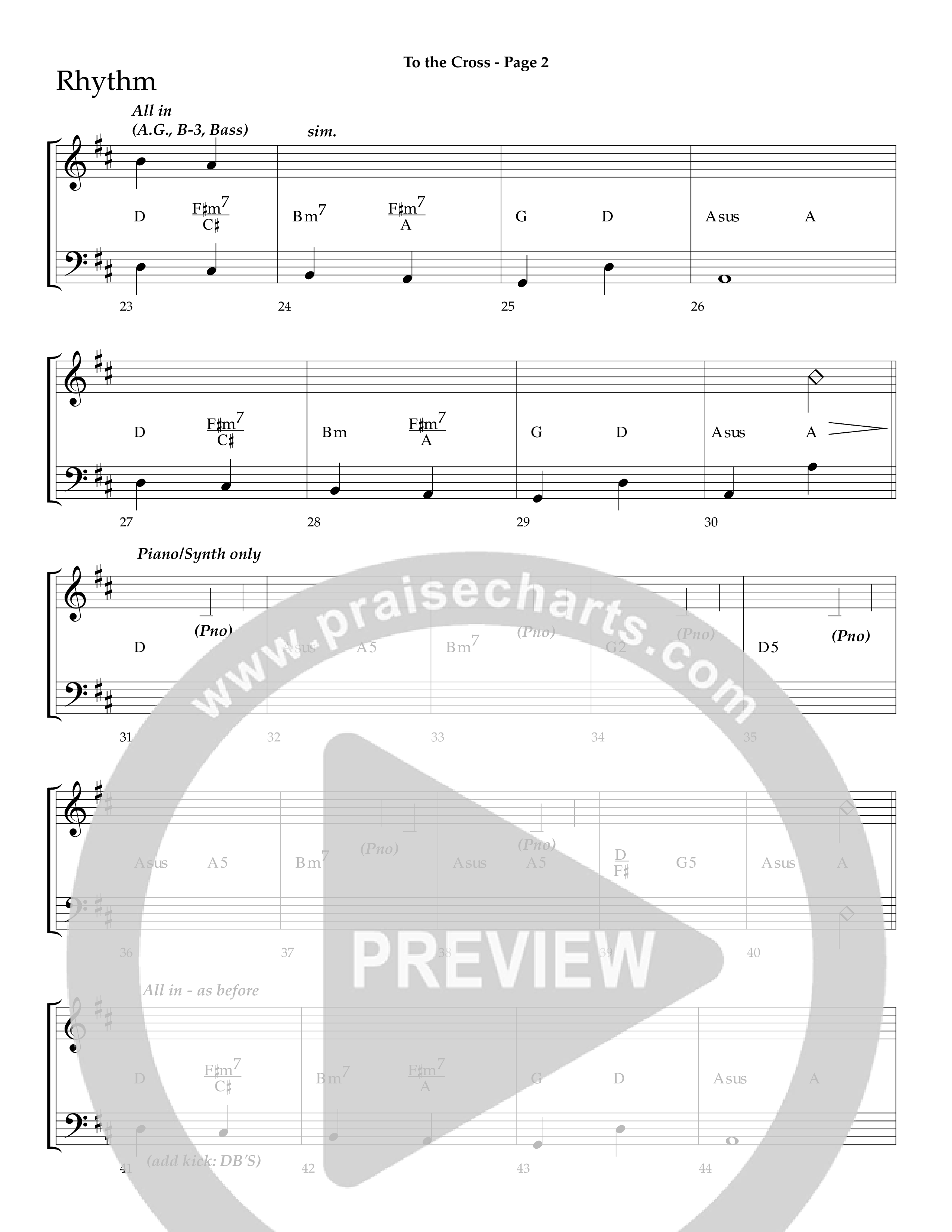 To The Cross (Choral Anthem SATB) Lead Melody & Rhythm (Lifeway Choral / Arr. Dave Williamson)