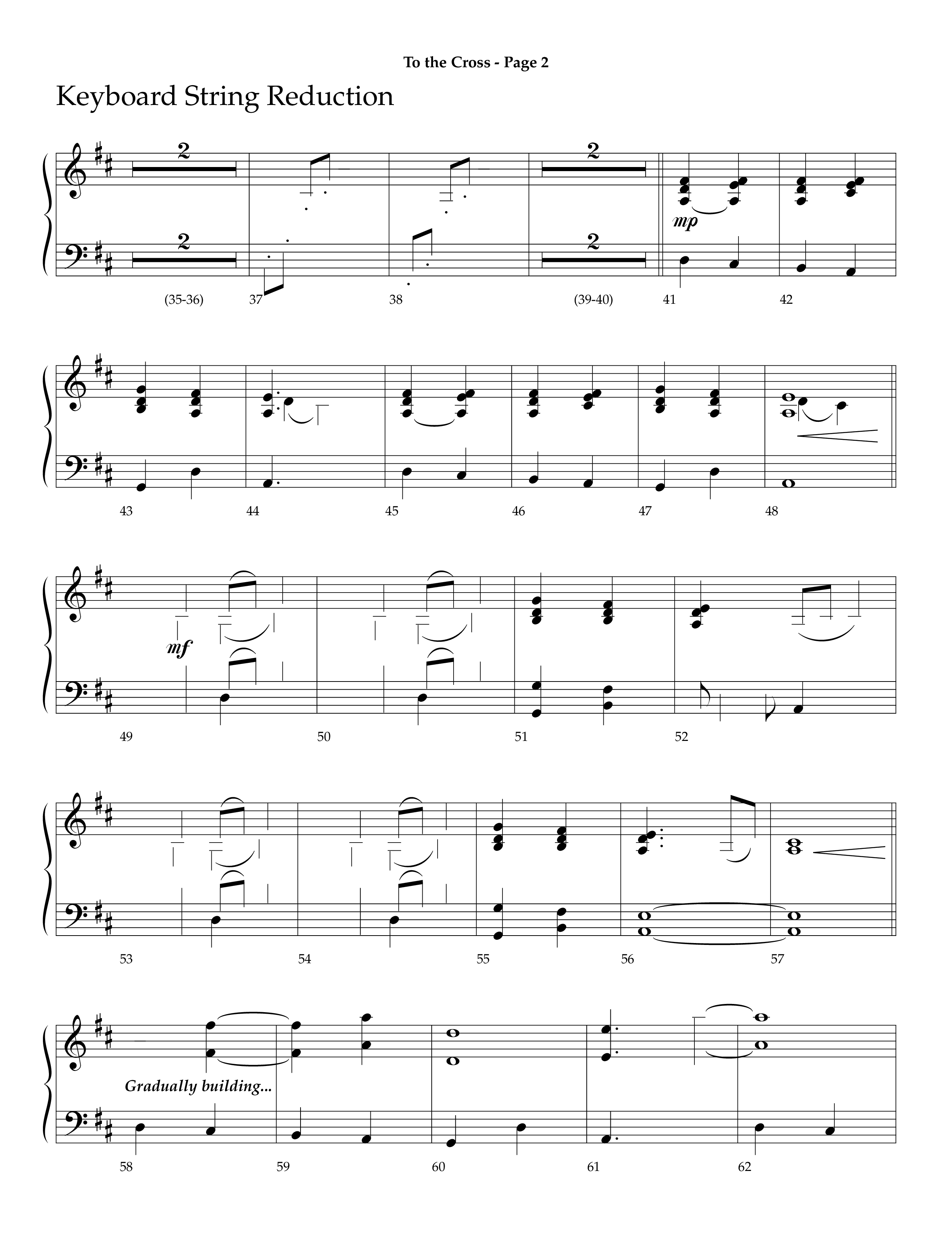 To The Cross (Choral Anthem SATB) String Reduction (Lifeway Choral / Arr. Dave Williamson)