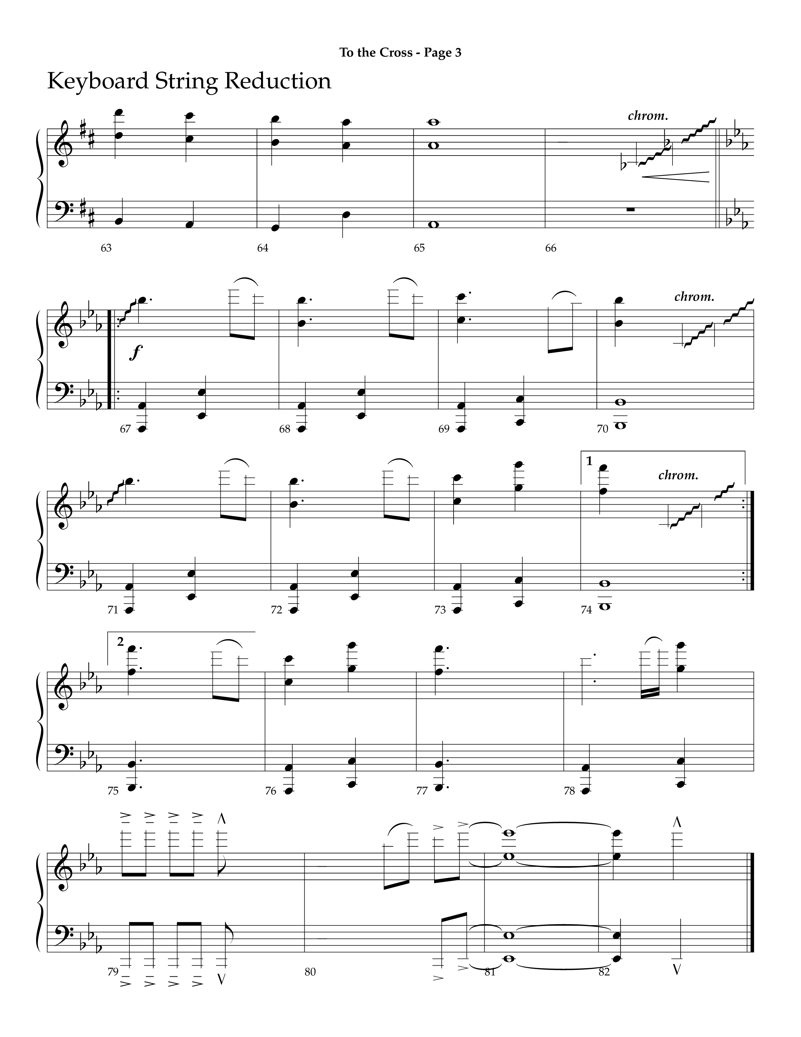 To The Cross (Choral Anthem SATB) String Reduction (Lifeway Choral / Arr. Dave Williamson)