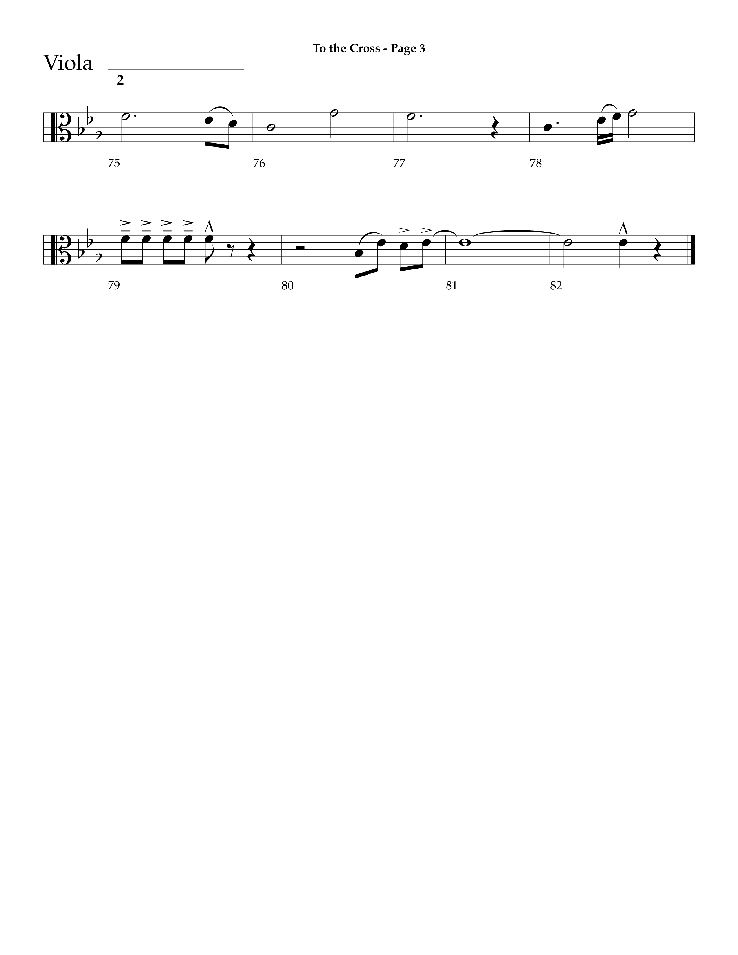 To The Cross (Choral Anthem SATB) Viola (Lifeway Choral / Arr. Dave Williamson)