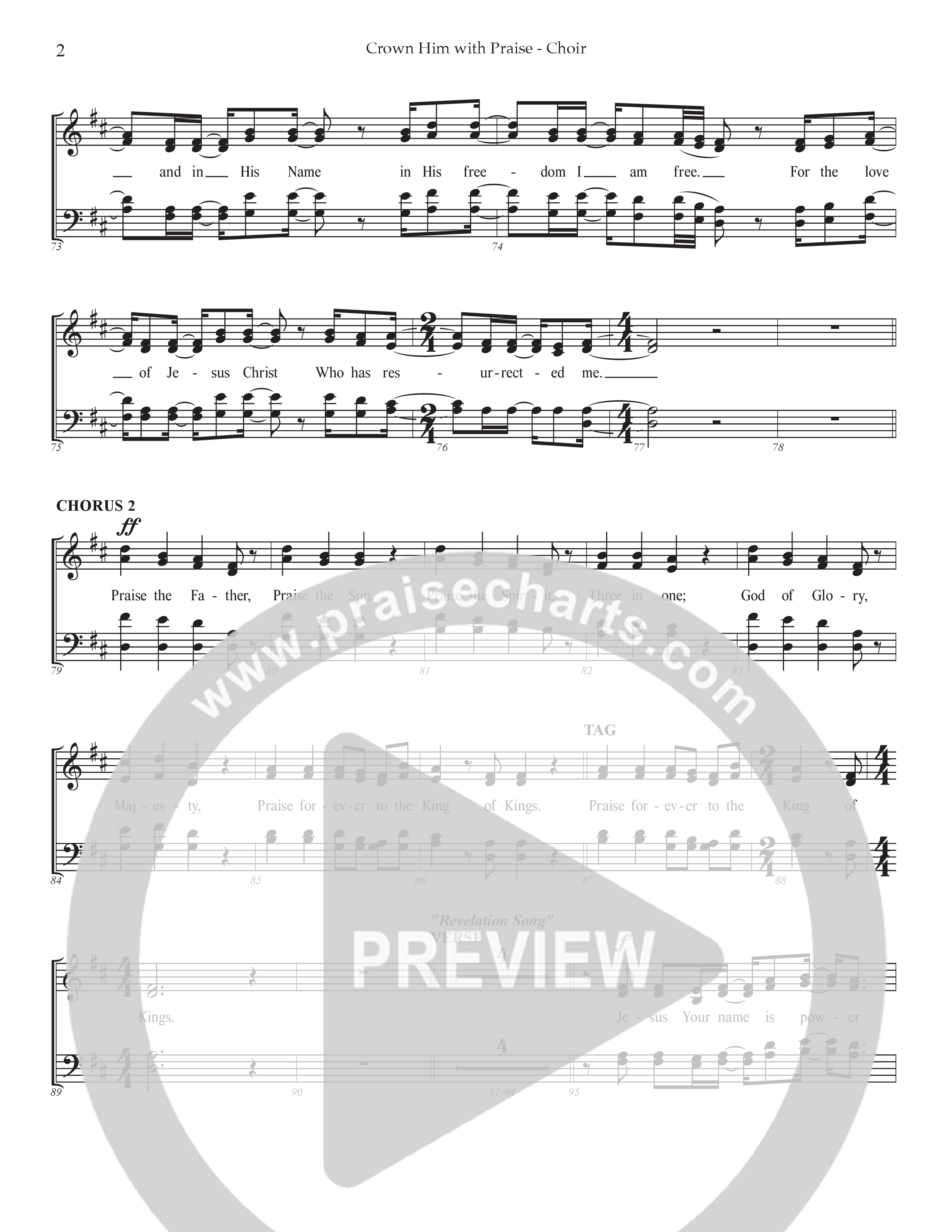 Crown Him With Praise (Choral Anthem SATB) Choral Vocal Pack (Prestonwood Choir / Prestonwood Worship / Arr. Jonathan Walker / Orch. Johann Acuna)