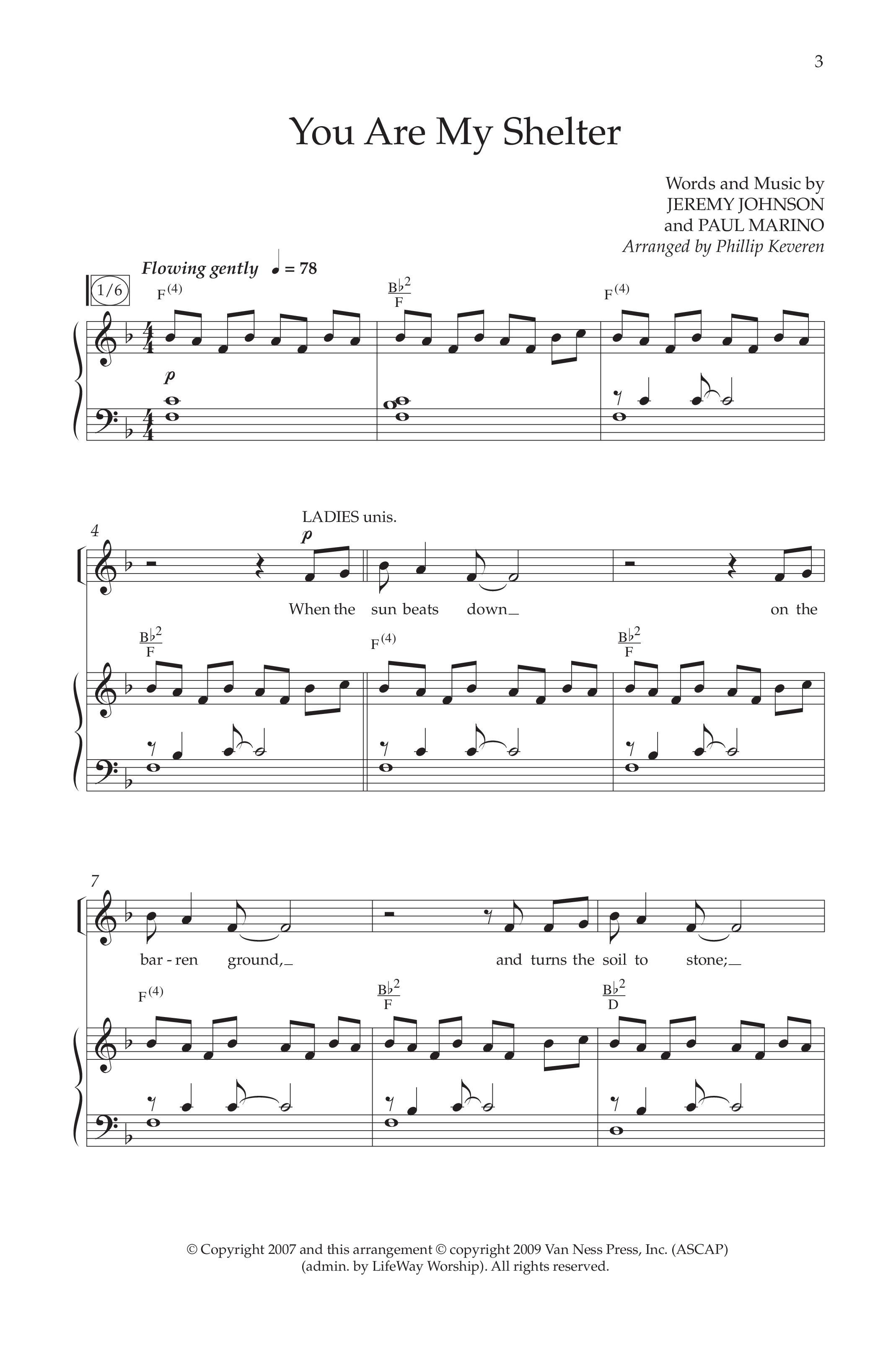 You Are My Shelter (Choral Anthem SATB) Anthem (SATB/Piano) (Lifeway Choral / Arr. Phillip Keveren)