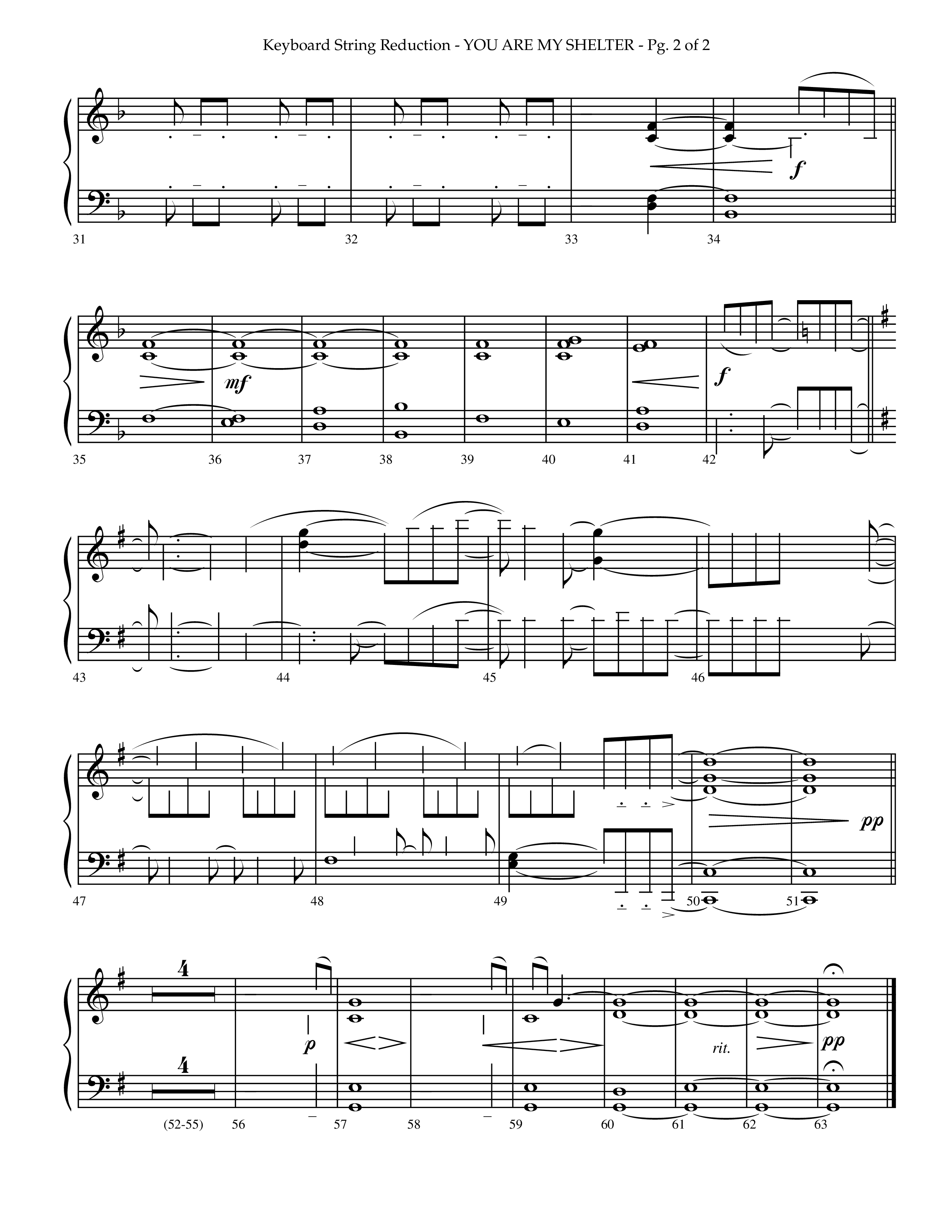 You Are My Shelter (Choral Anthem SATB) String Reduction (Lifeway Choral / Arr. Phillip Keveren)