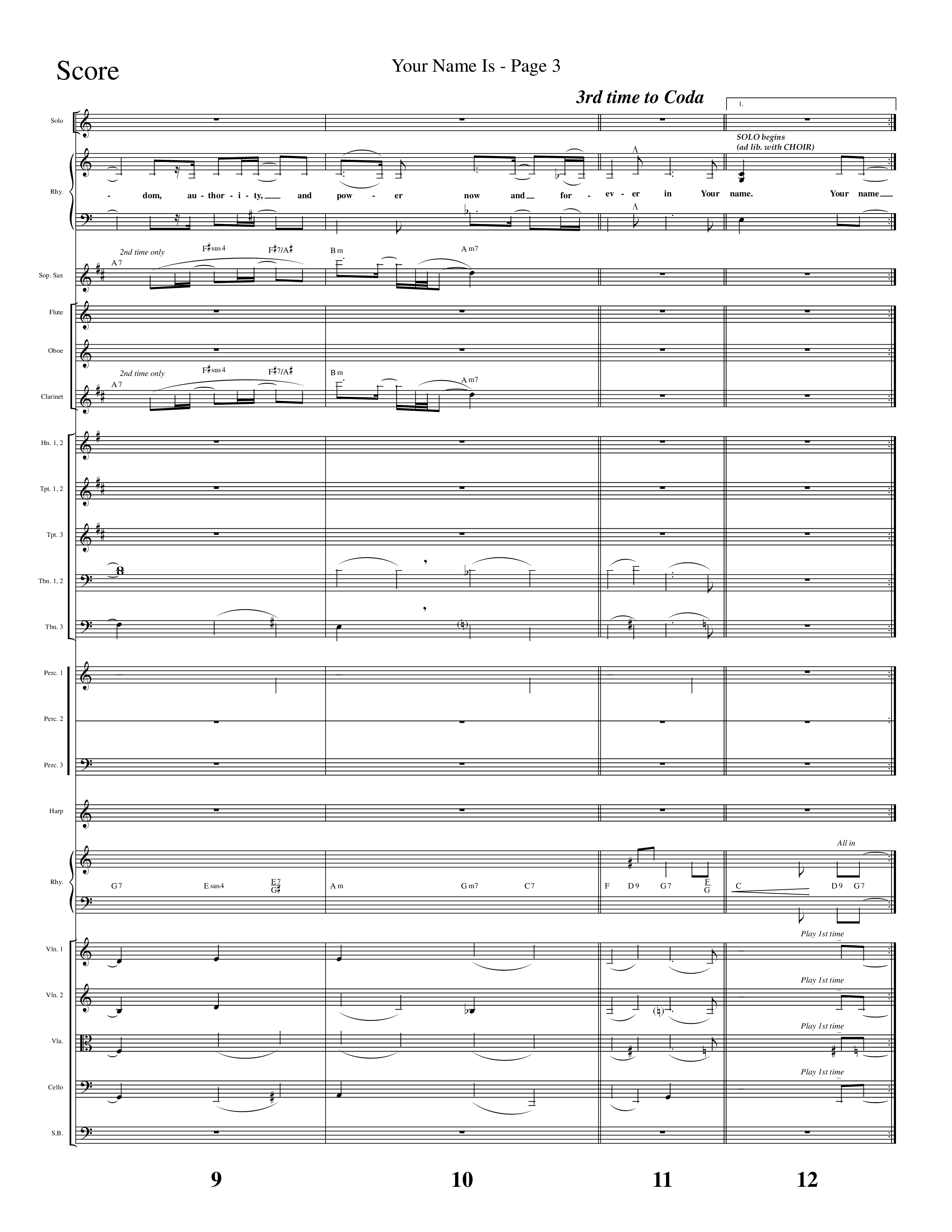 Your Name Is (Choral Anthem SATB) Orchestration (Lifeway Choral / Arr. Dave Williamson)