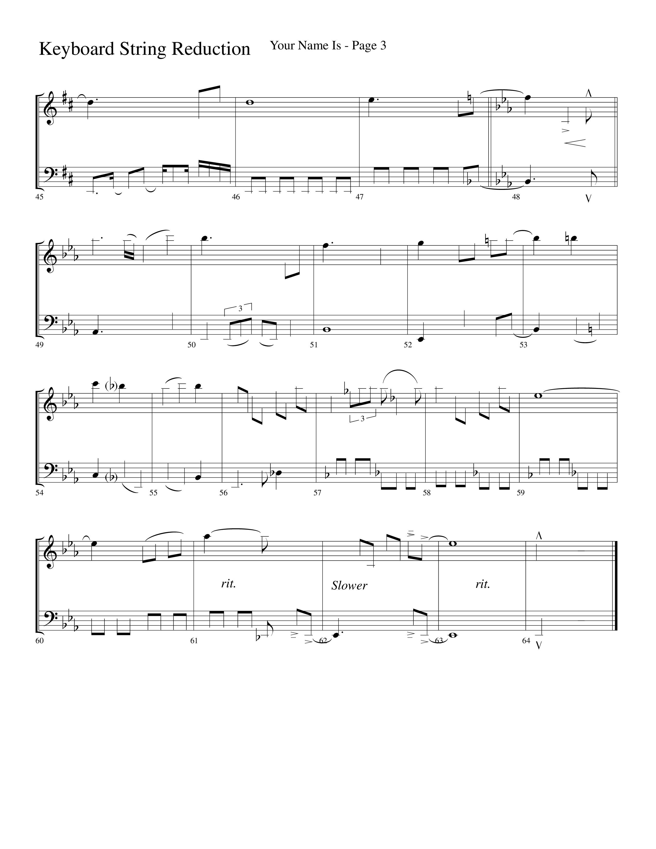 Your Name Is (Choral Anthem SATB) String Reduction (Lifeway Choral / Arr. Dave Williamson)