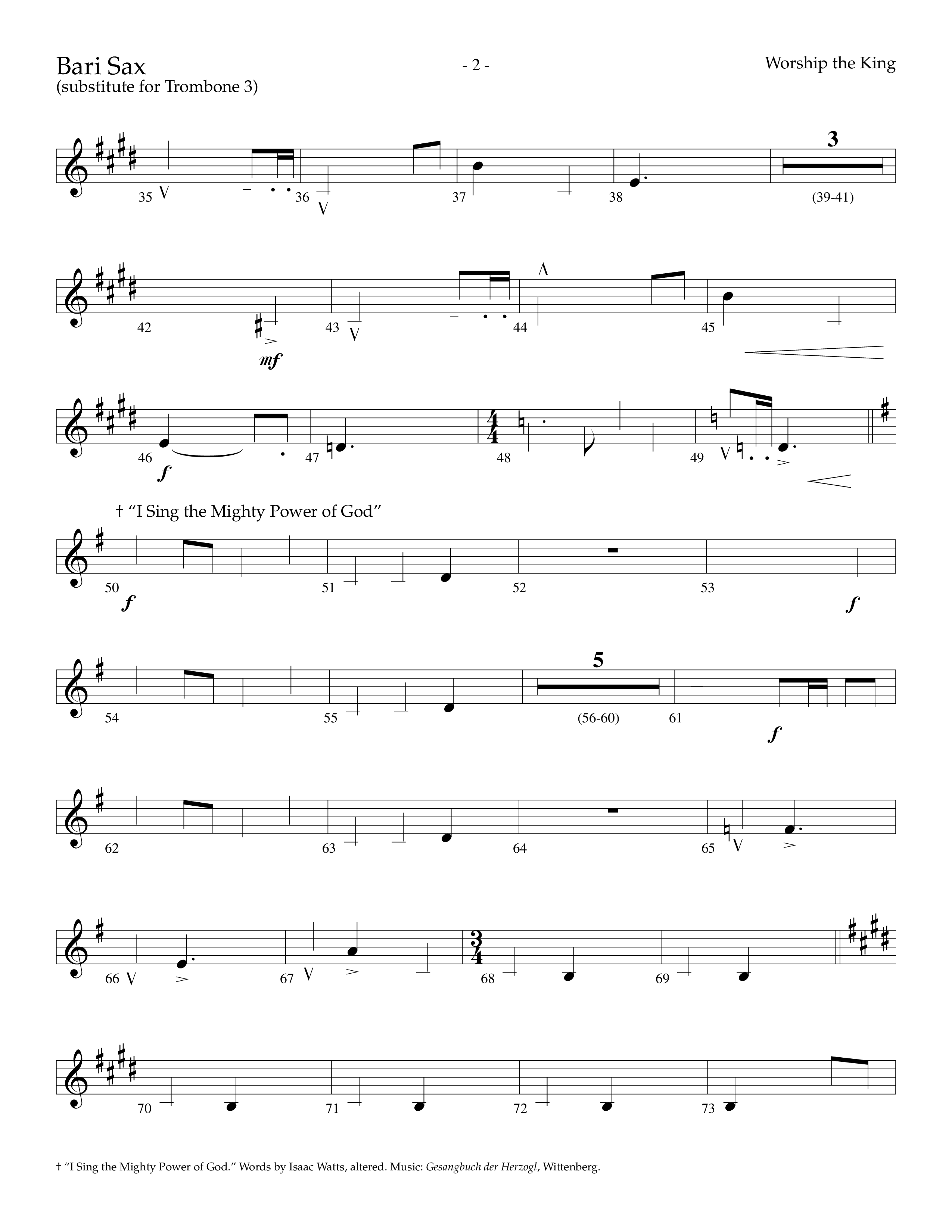 Worship The King (Choral Anthem SATB) Bari Sax (Lifeway Choral / Arr. Marty Parks)