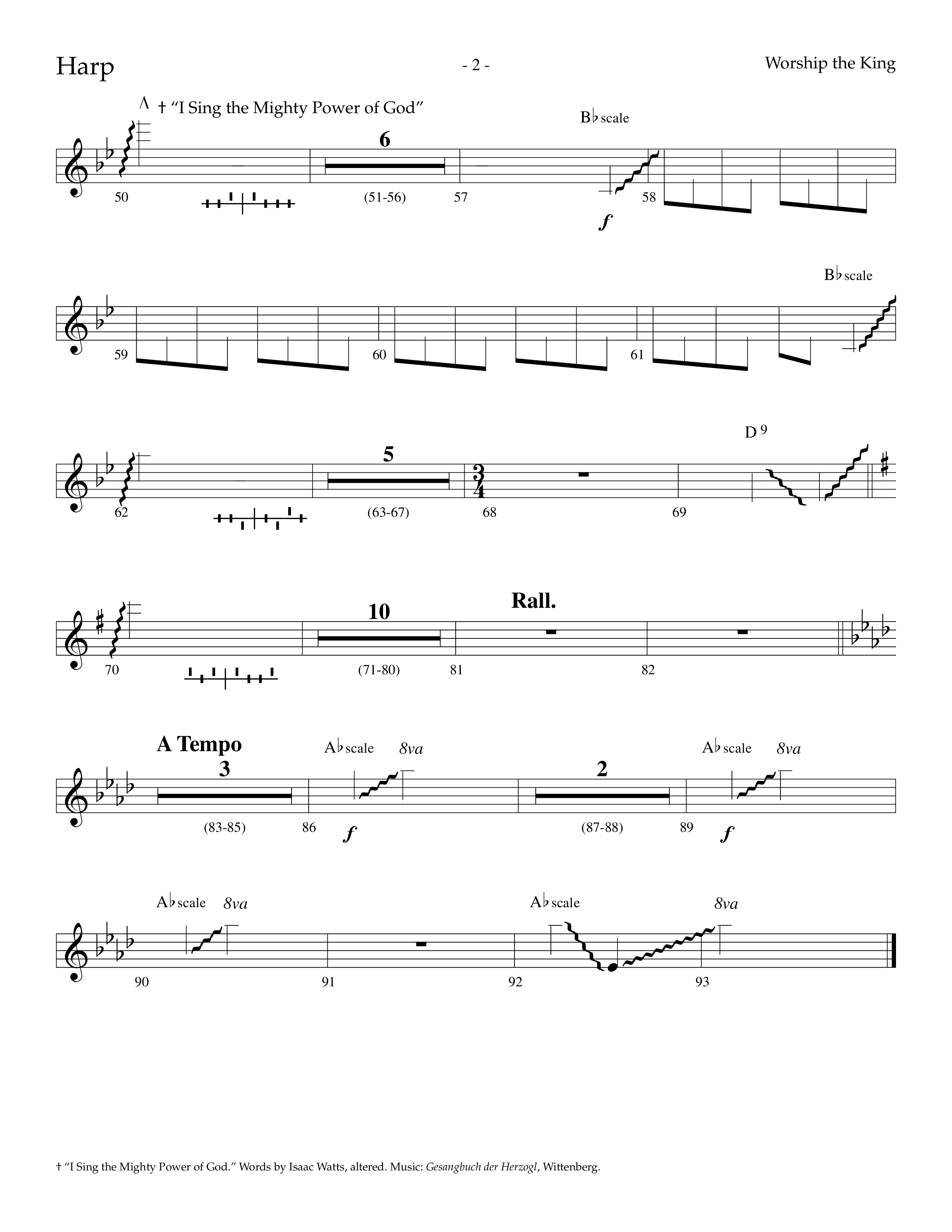 Worship The King (Choral Anthem SATB) Harp (Lifeway Choral / Arr. Marty Parks)