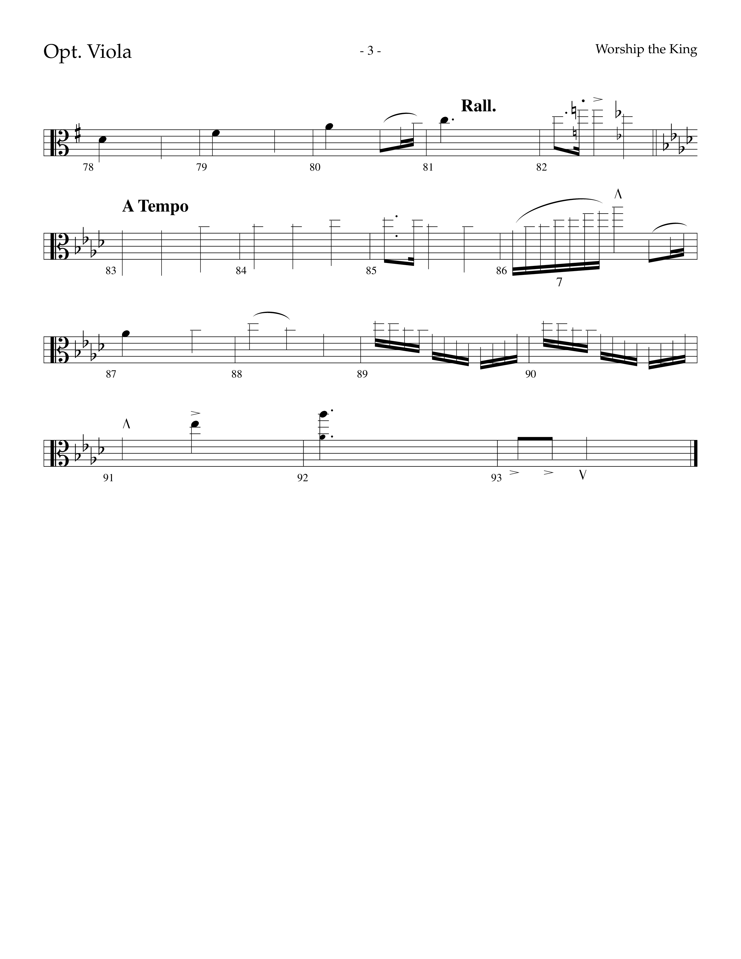Worship The King (Choral Anthem SATB) Viola (Lifeway Choral / Arr. Marty Parks)