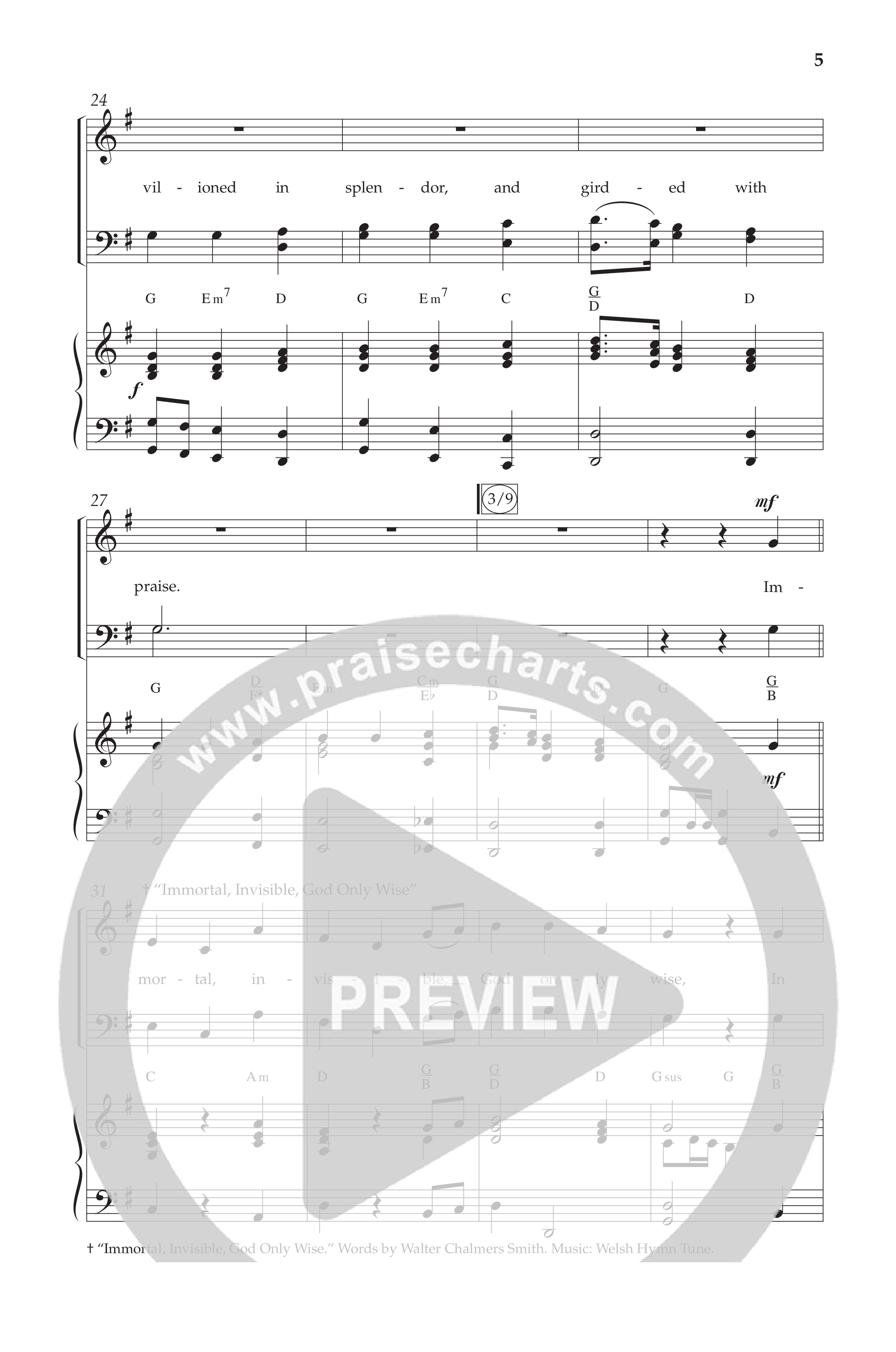 Worship The King (Choral Anthem SATB) Anthem (SATB/Piano) (Lifeway Choral / Arr. Marty Parks)