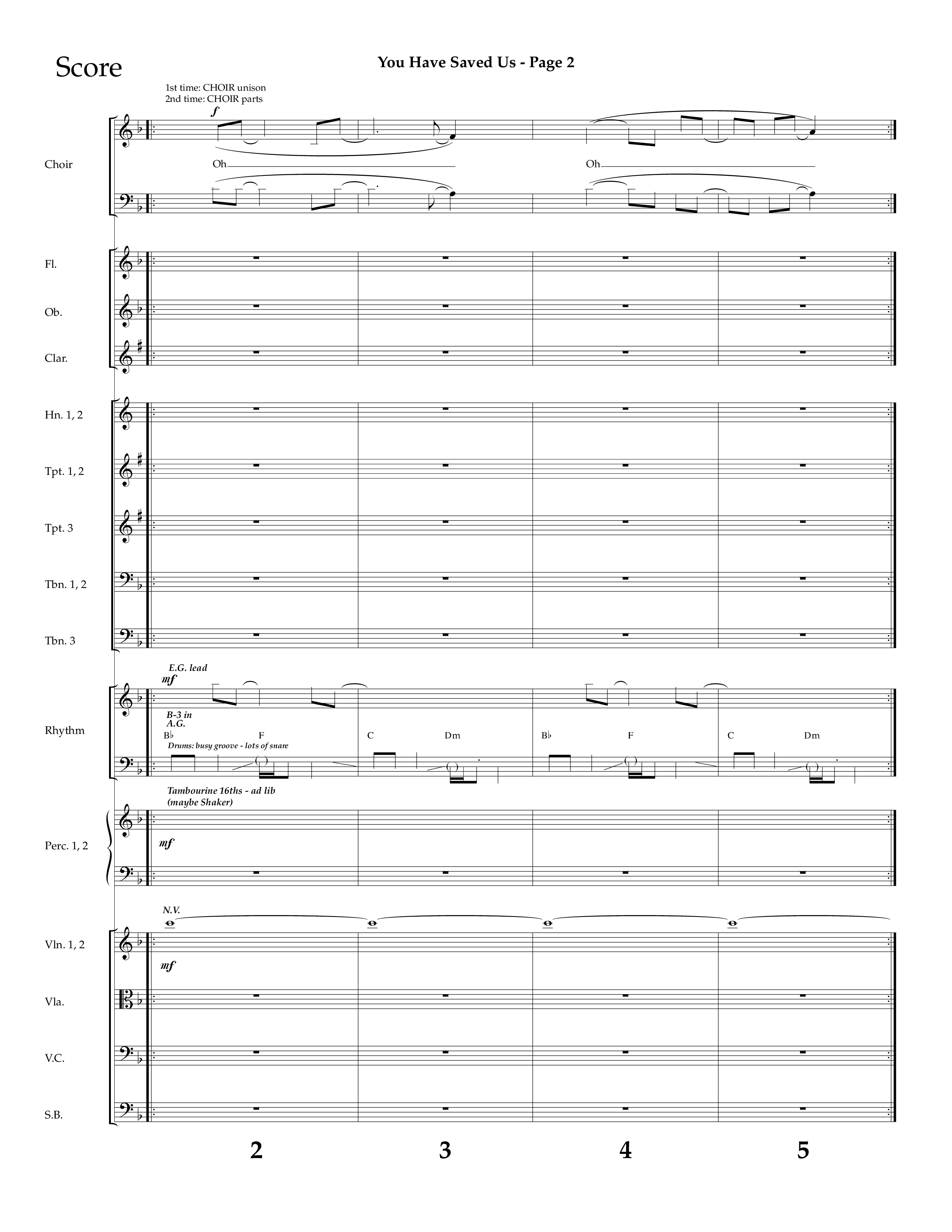 You Have Saved Us (Choral Anthem SATB) Conductor's Score (Lifeway Choral / Arr. Dave Williamson)