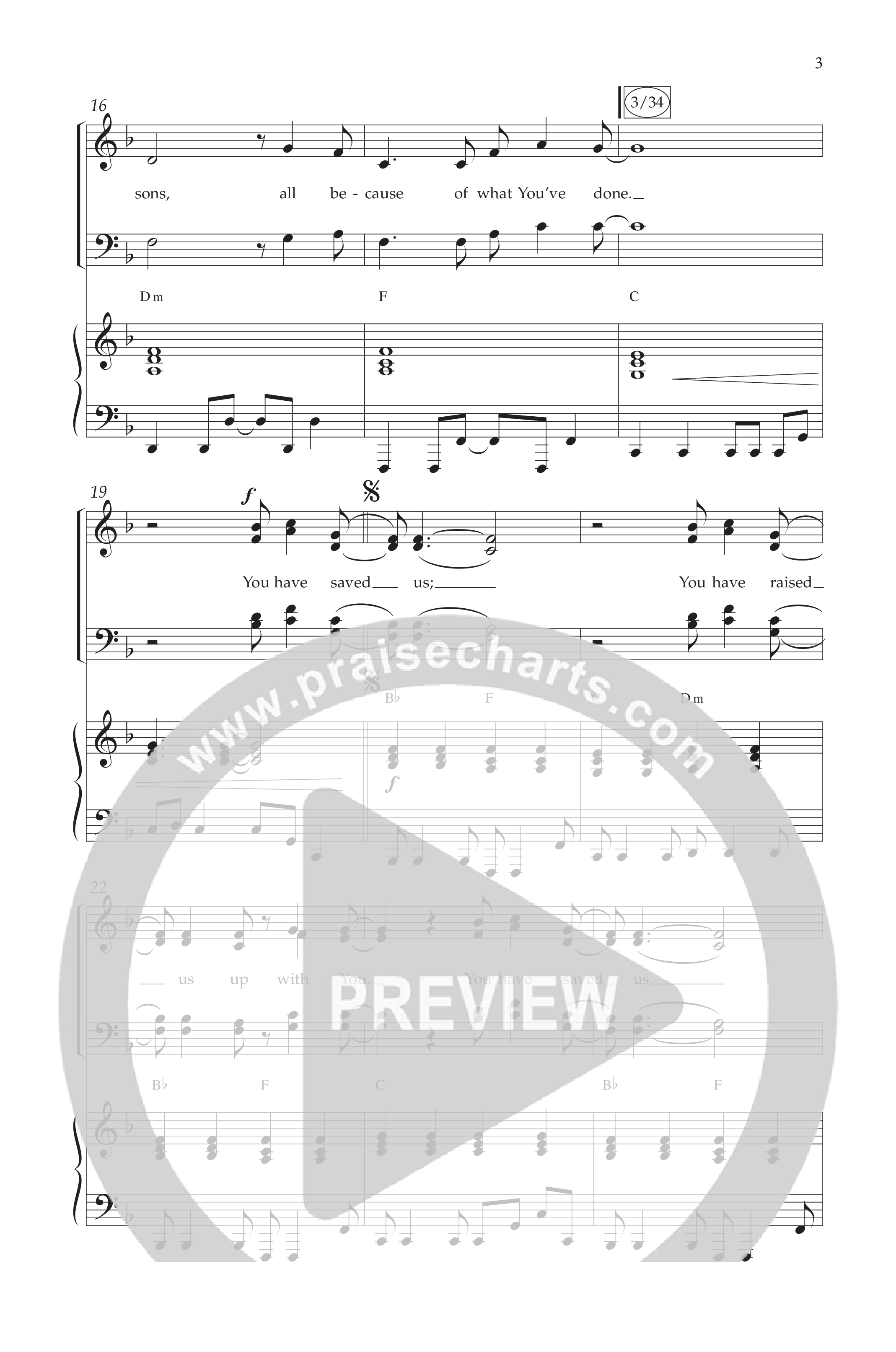 You Have Saved Us (Choral Anthem SATB) Anthem (SATB/Piano) (Lifeway Choral / Arr. Dave Williamson)