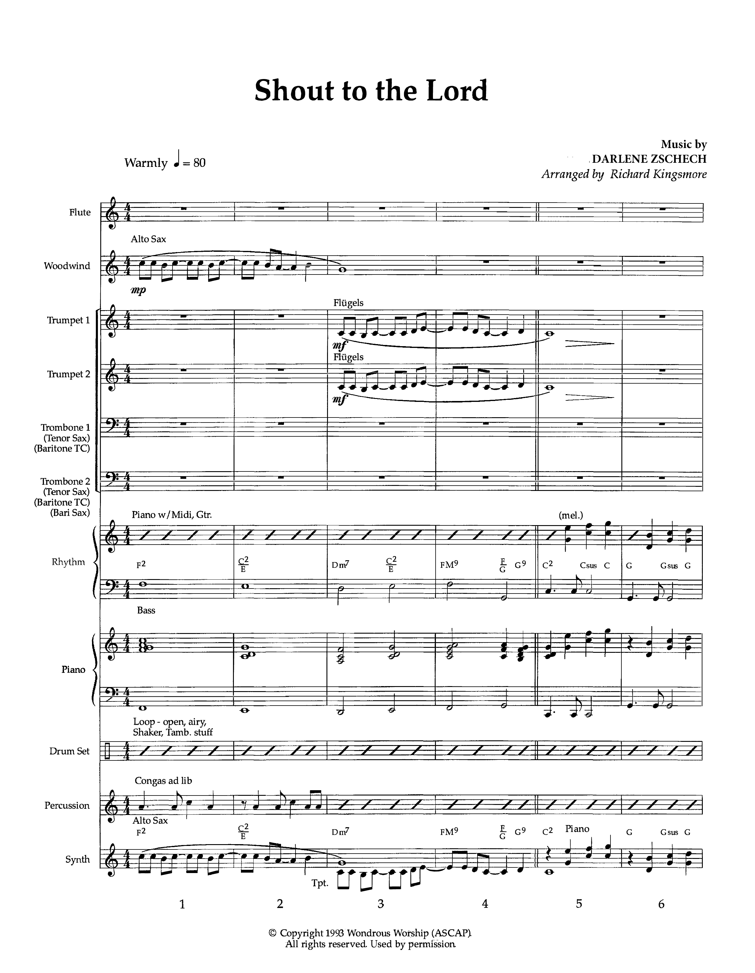 Shout To The Lord (Instrumental) Orchestration (Lifeway Worship / Arr. Richard Kingsmore)