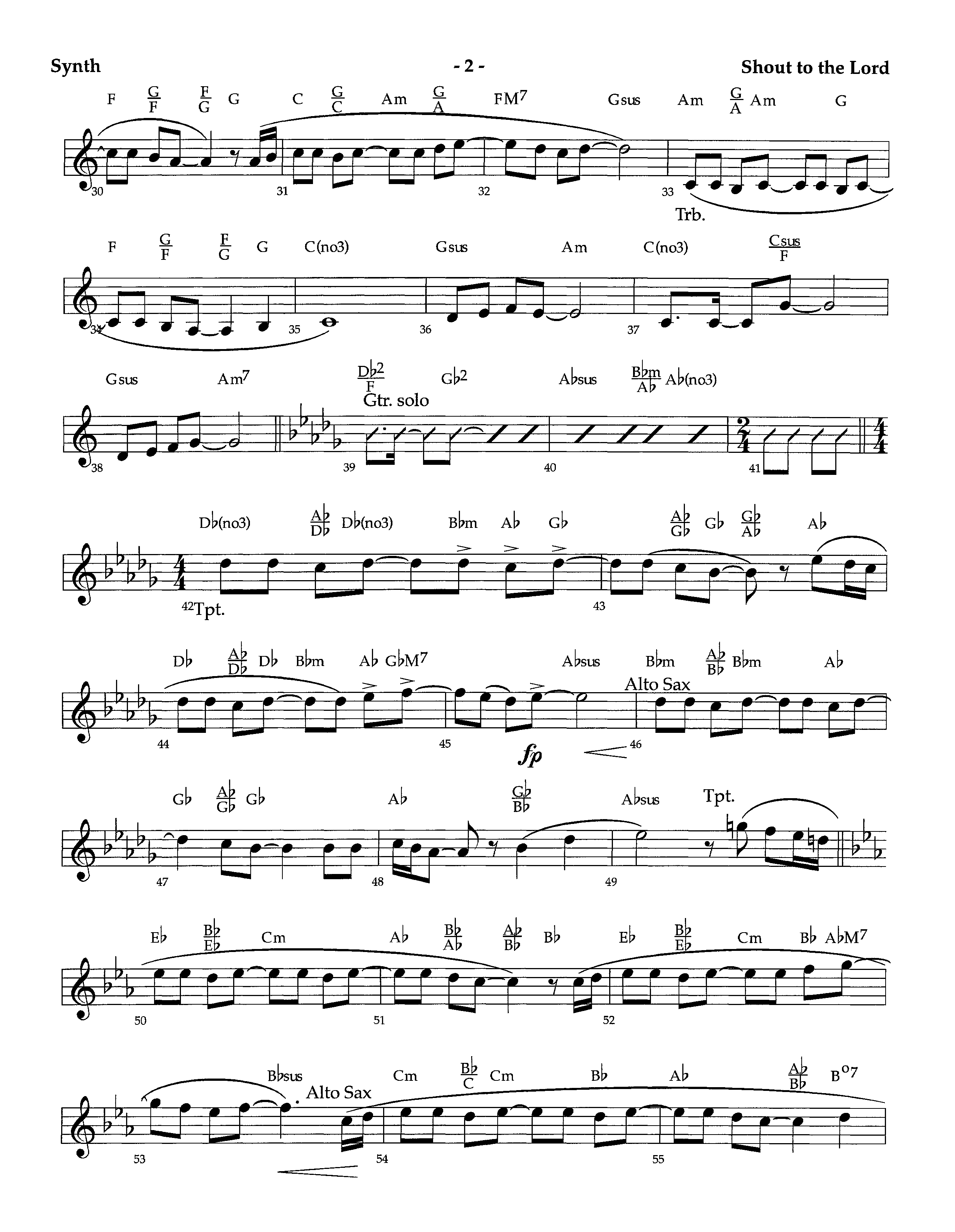 Shout To The Lord (Instrumental) Synth (Lifeway Worship / Arr. Richard Kingsmore)