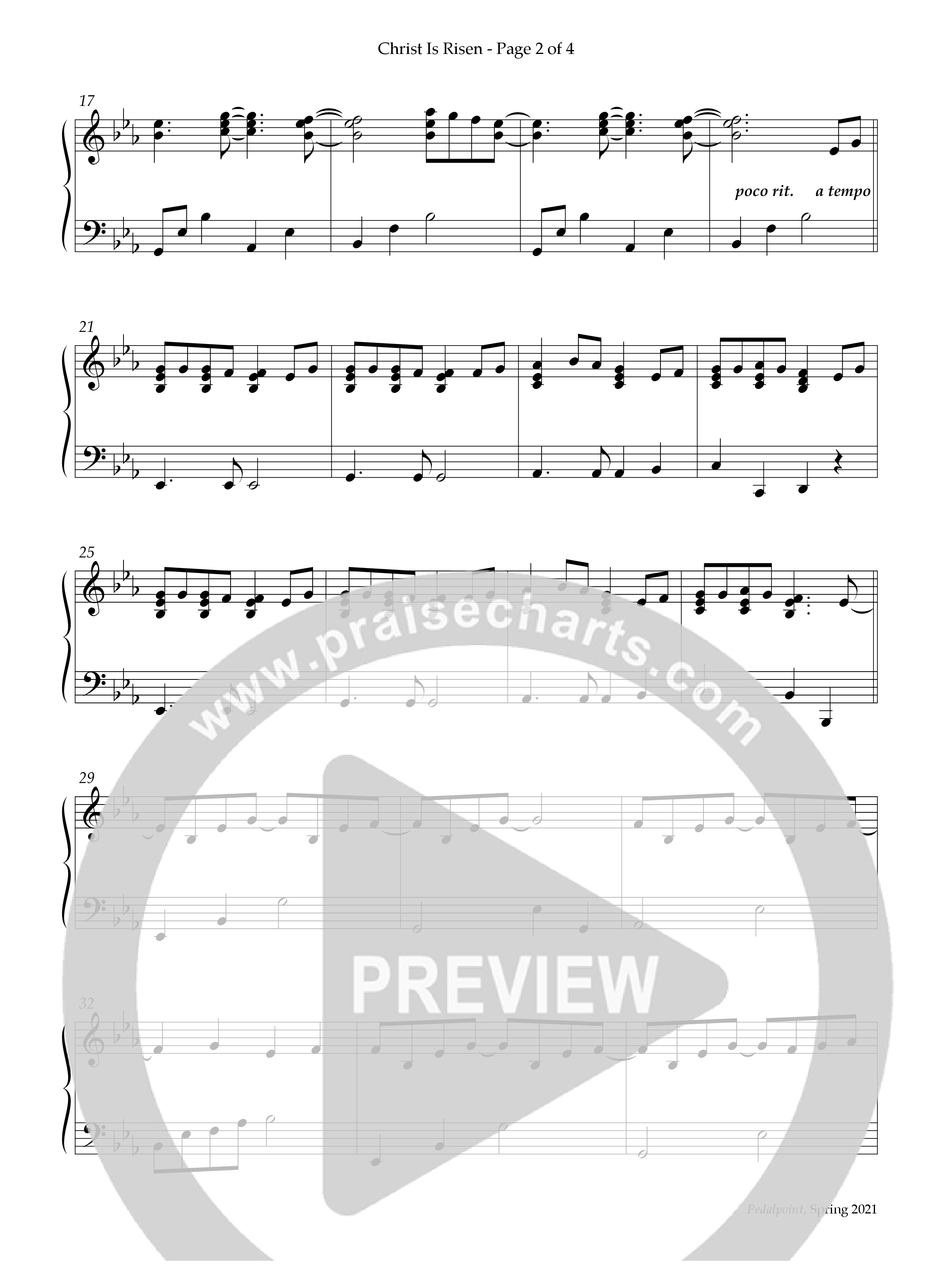 Christ Is Risen (Instrumental) Piano Solo (Lifeway Worship / Arr. Carol Tornquist)