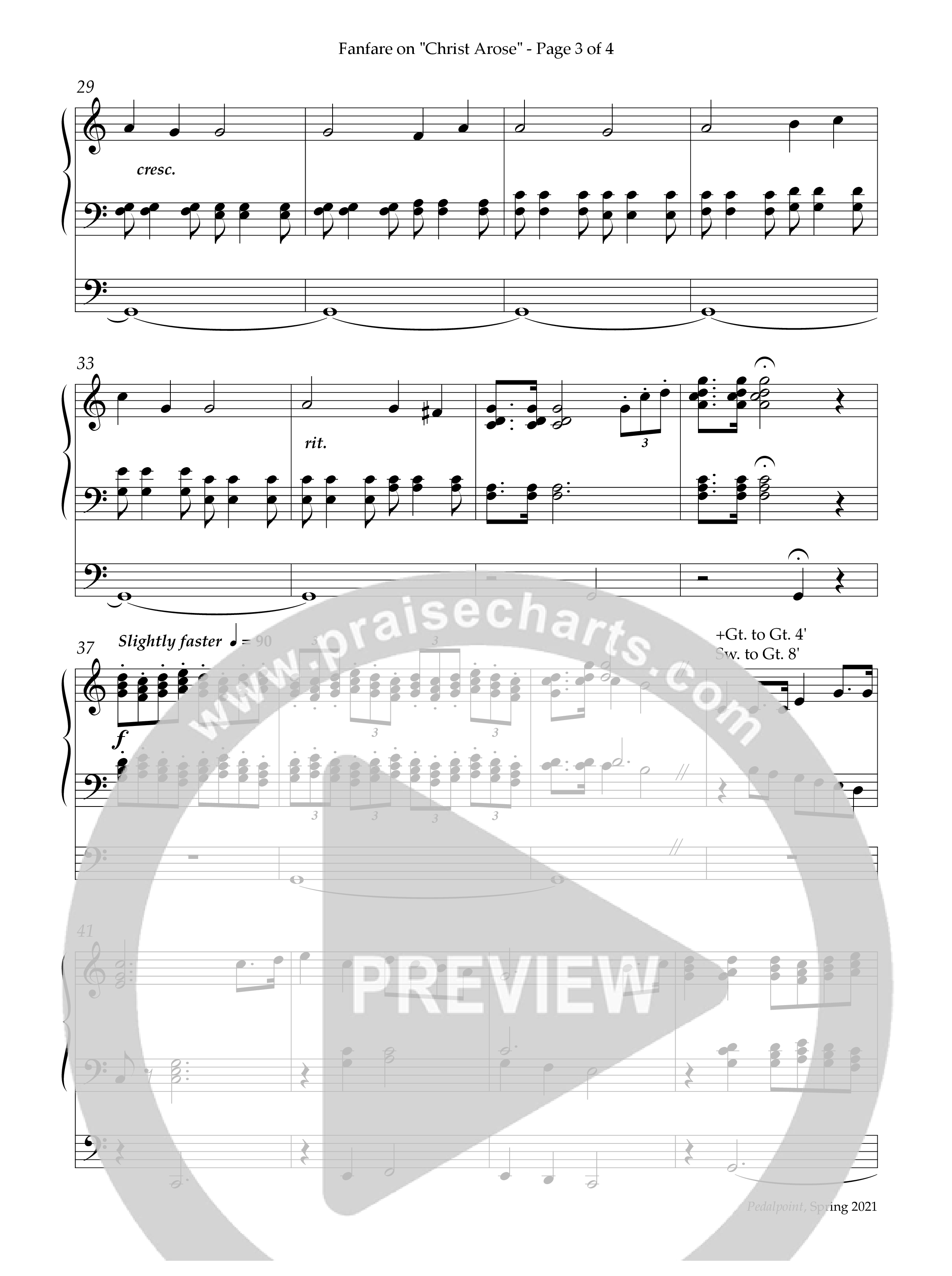 Fanfare On Christ Arose (Instrumental) Organ (Lifeway Worship / Arr. Keith Christopher)