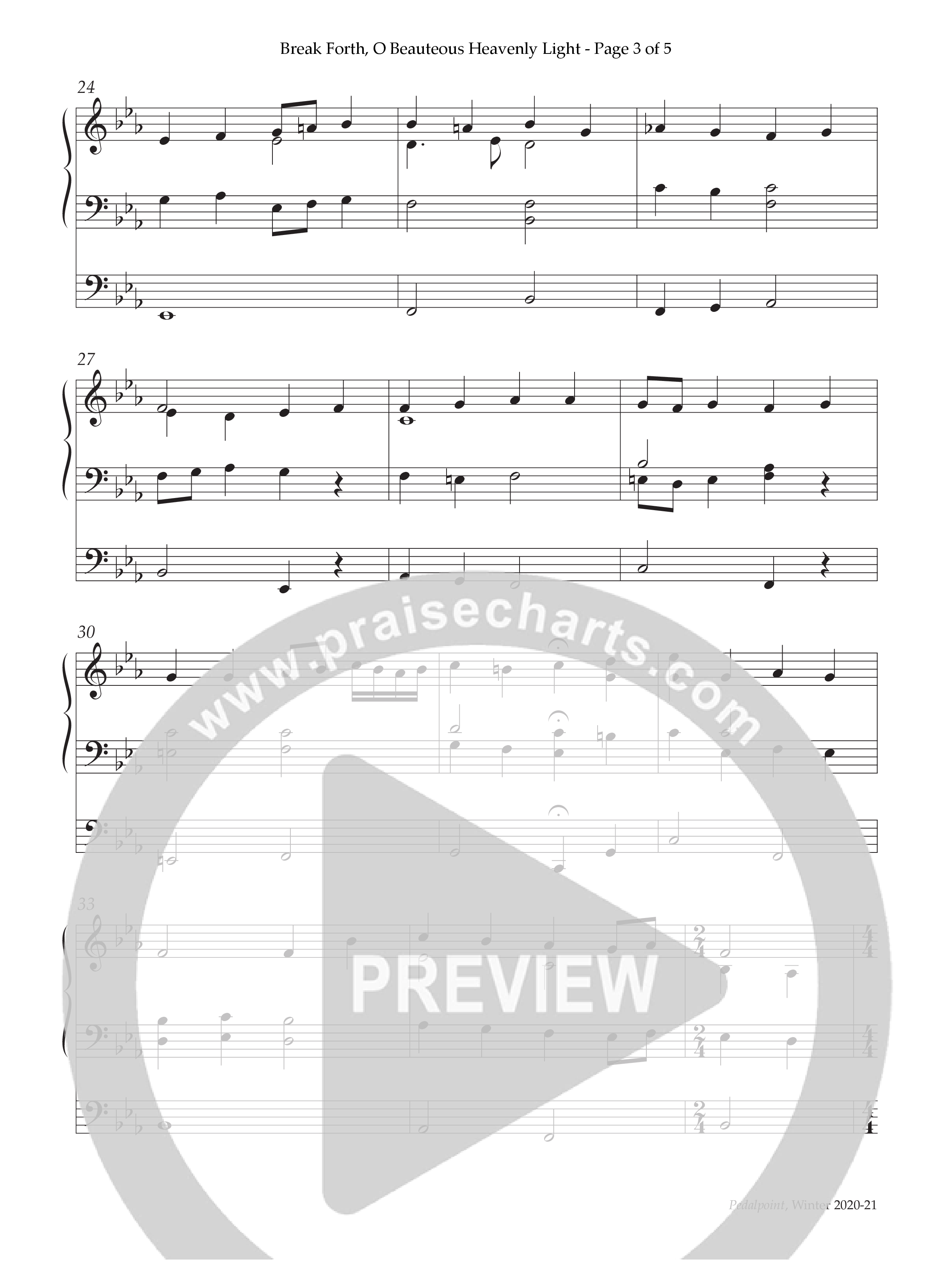 Break Forth O Beauteous Heavenly Light (Instrumental) Organ (Lifeway Worship / Arr. Keith Christopher)