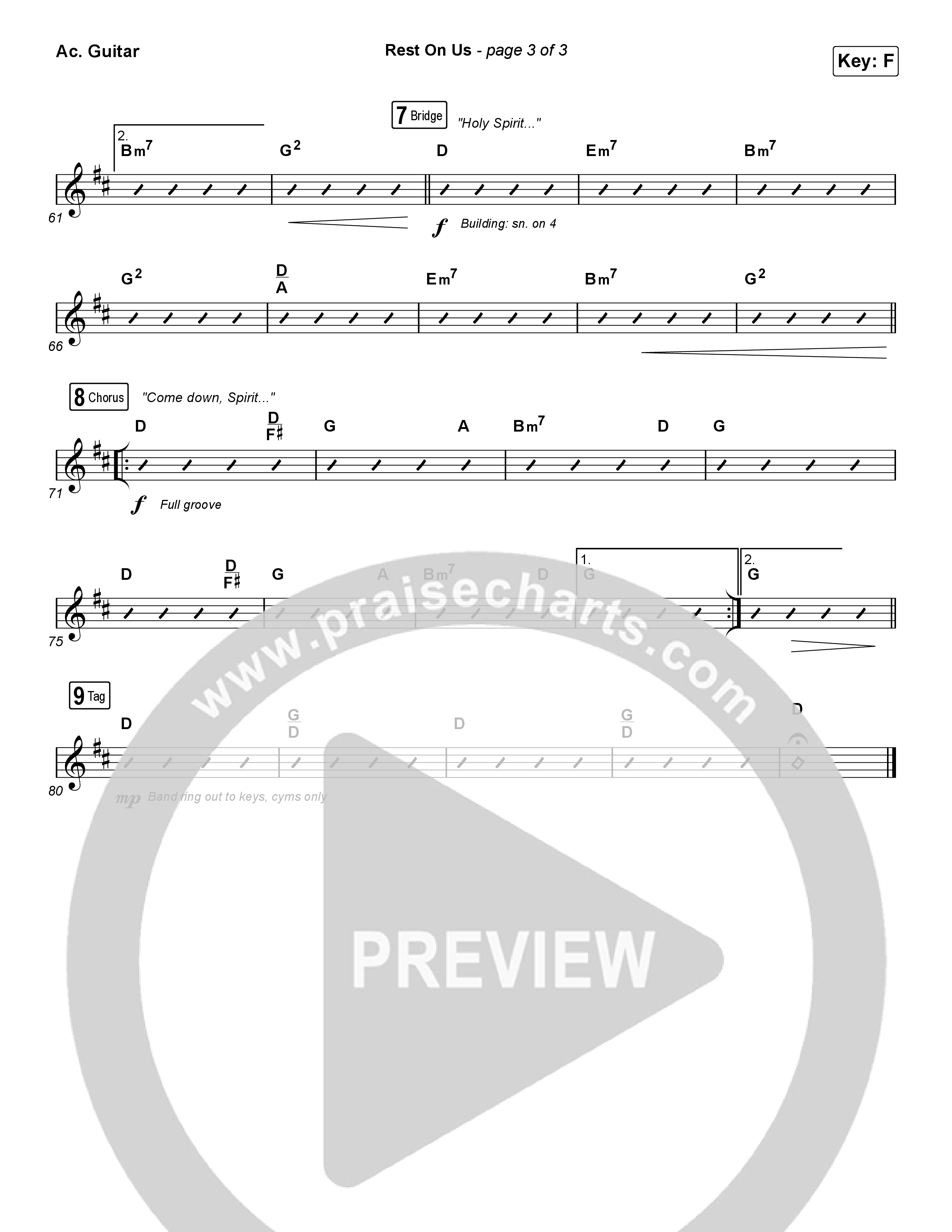 Rest On Us (Worship Choir/SAB) Acoustic Guitar (Maverick City Music / UPPERROOM / Brandon Lake / Eniola Abioye / Arr. Luke Gambill)