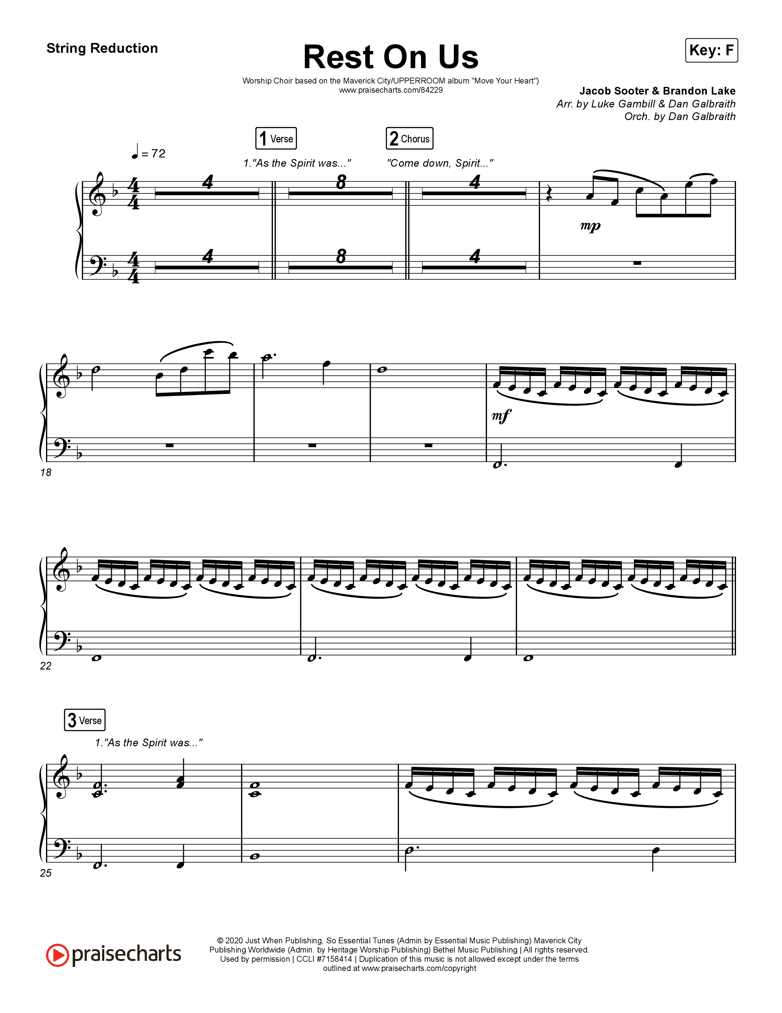 Rest On Us (Worship Choir/SAB) String Reduction (Maverick City Music / UPPERROOM / Brandon Lake / Eniola Abioye / Arr. Luke Gambill)