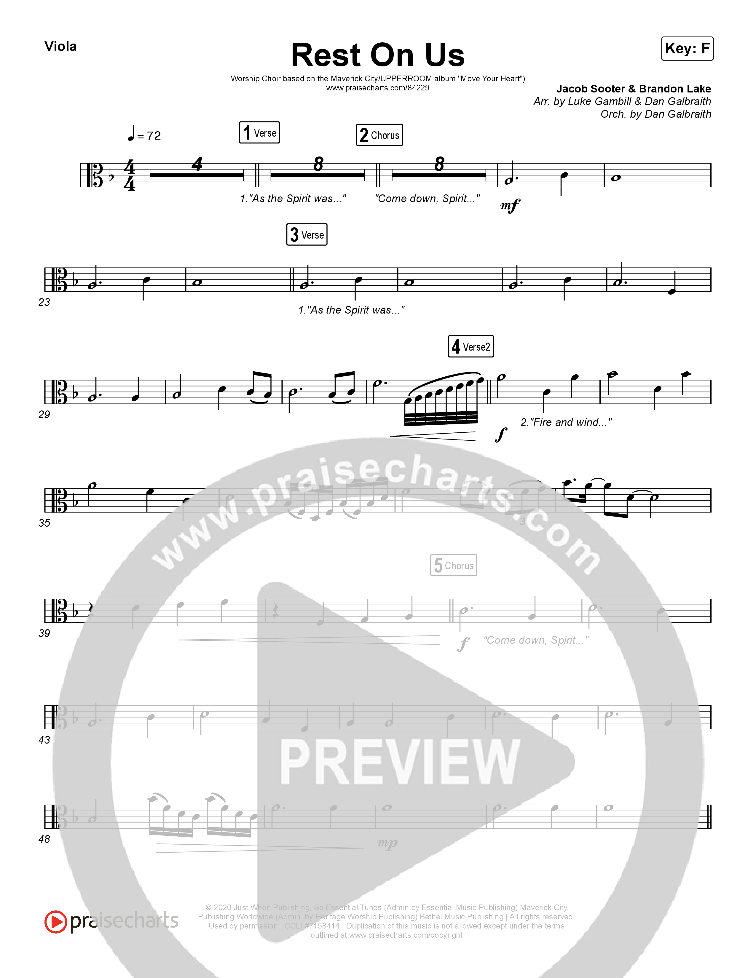 Rest On Us (Worship Choir/SAB) String Pack (Maverick City Music / UPPERROOM / Brandon Lake / Eniola Abioye / Arr. Luke Gambill)