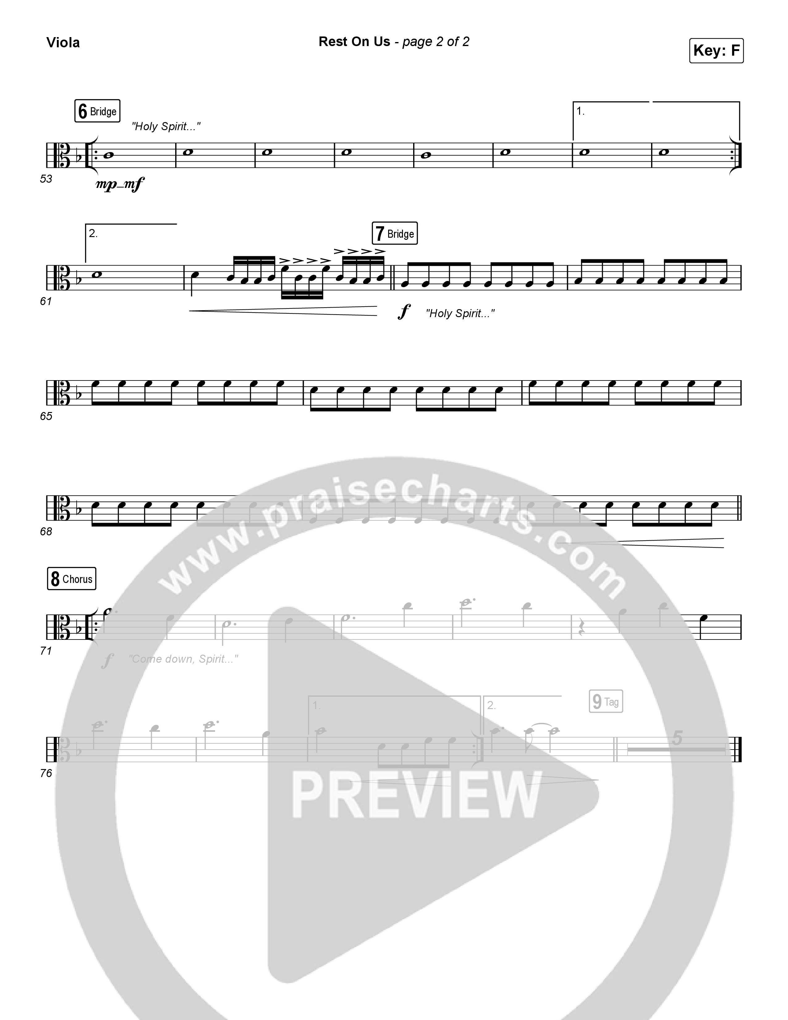 Rest On Us (Worship Choir/SAB) Viola (Maverick City Music / UPPERROOM / Brandon Lake / Eniola Abioye / Arr. Luke Gambill)