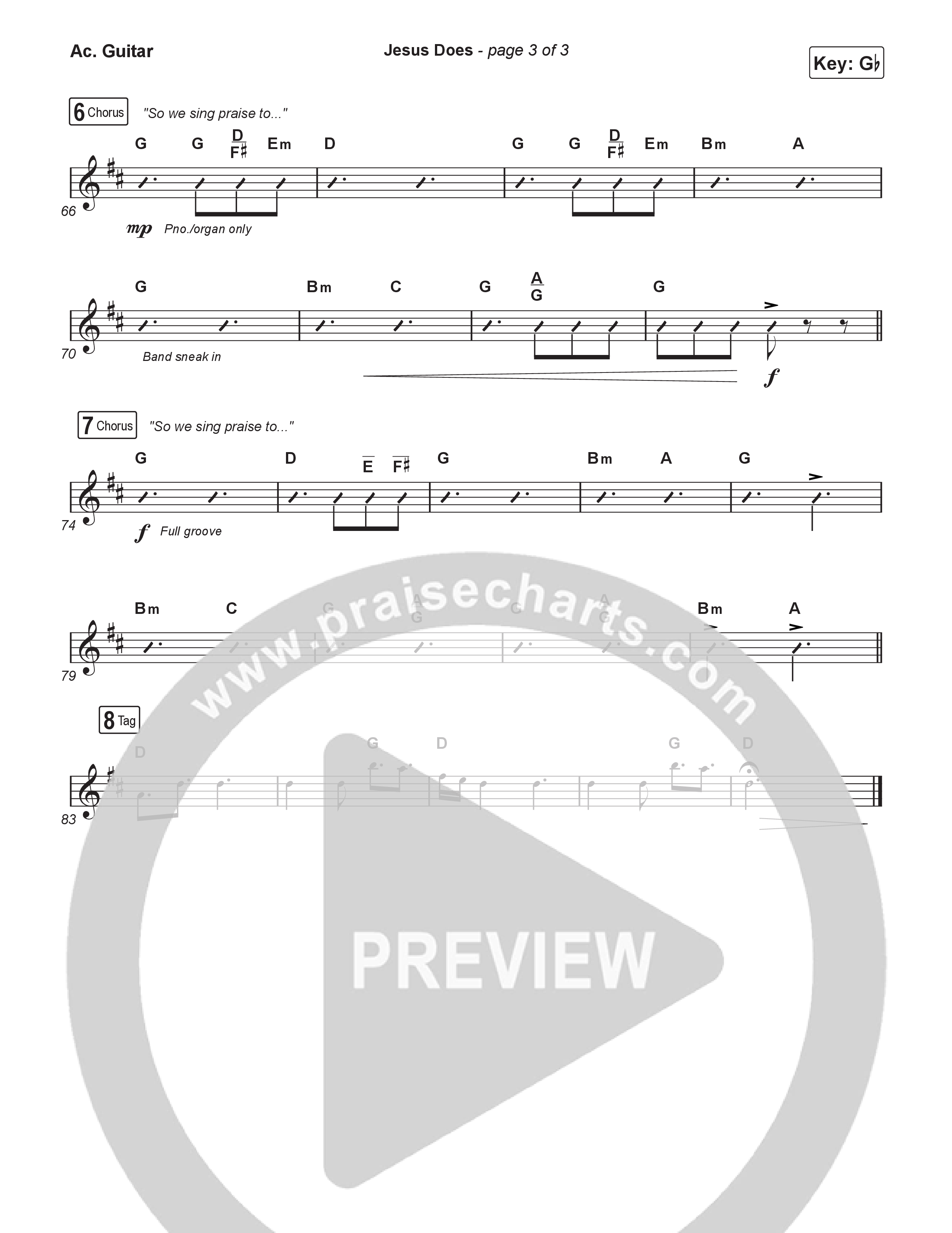 Jesus Does (Choral Anthem SATB) Acoustic Guitar (We The Kingdom / Arr. Luke Gambill)