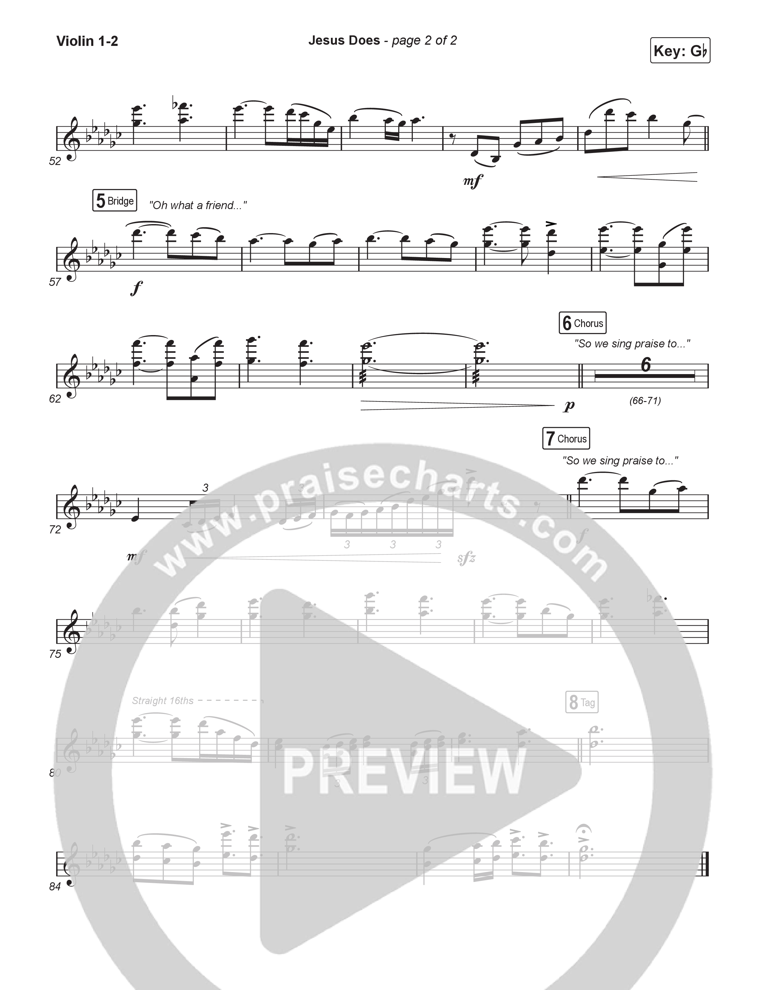 Jesus Does (Choral Anthem SATB) String Pack (We The Kingdom / Arr. Luke Gambill)