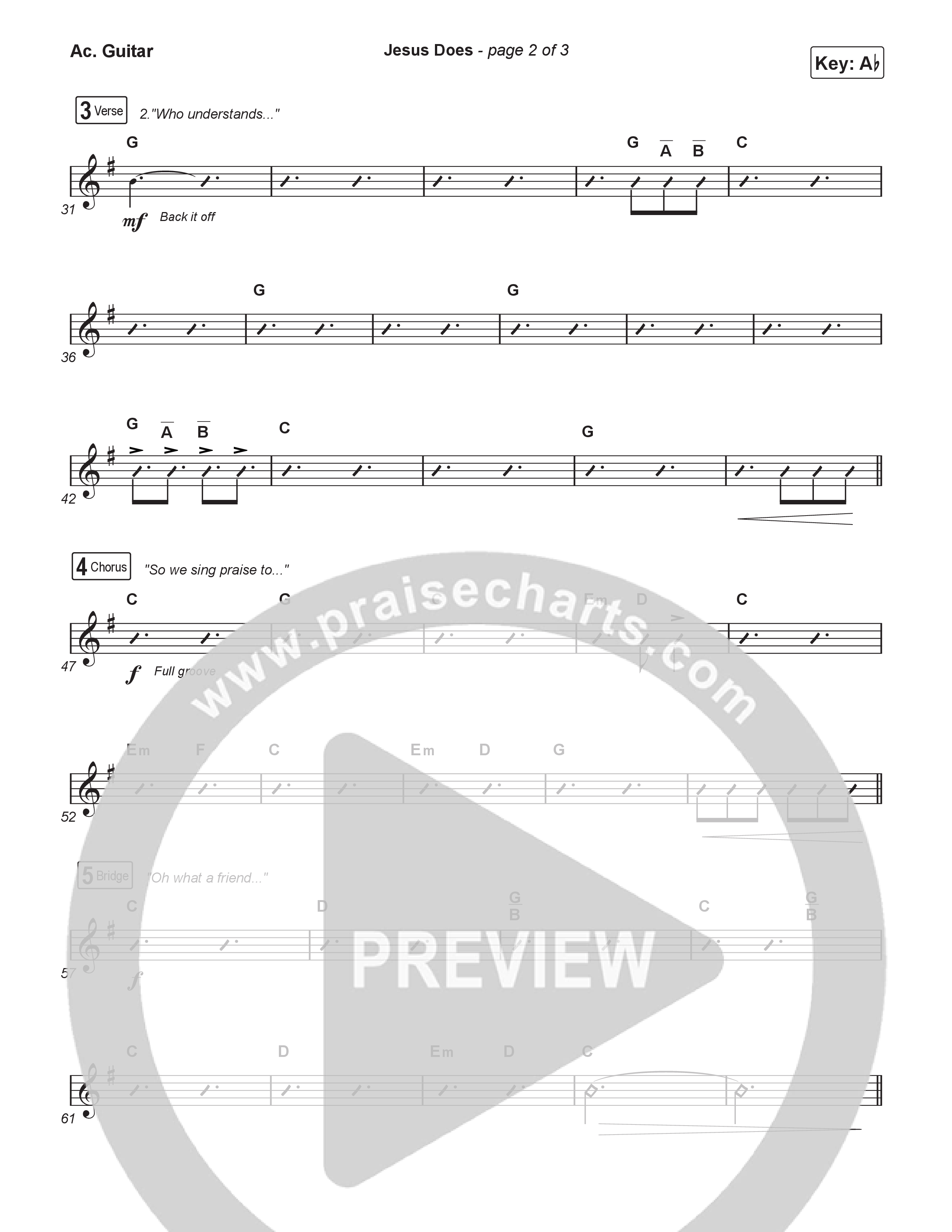 Jesus Does (Sing It Now) Acoustic Guitar (We The Kingdom / Arr. Luke Gambill)