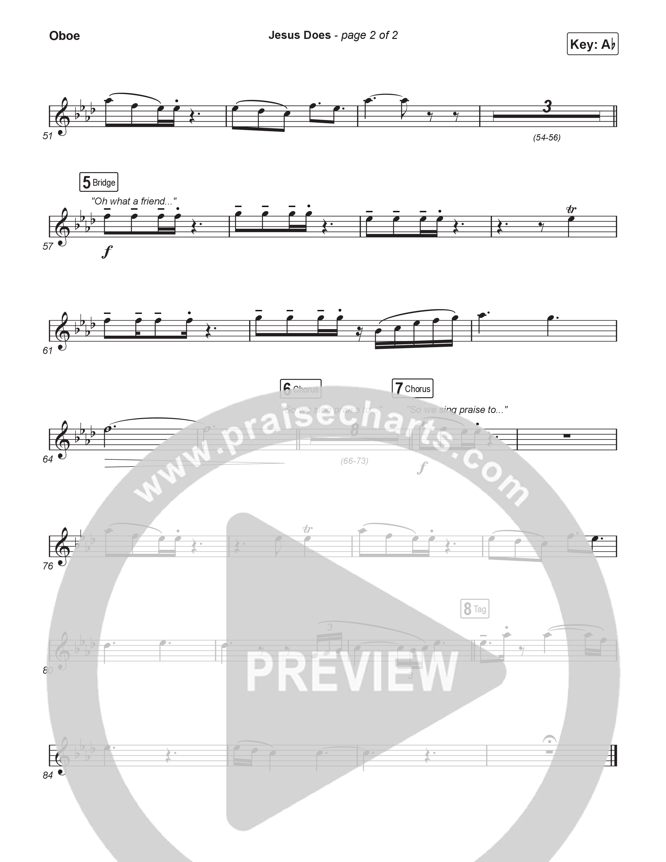 Jesus Does (Sing It Now) Oboe (We The Kingdom / Arr. Luke Gambill)