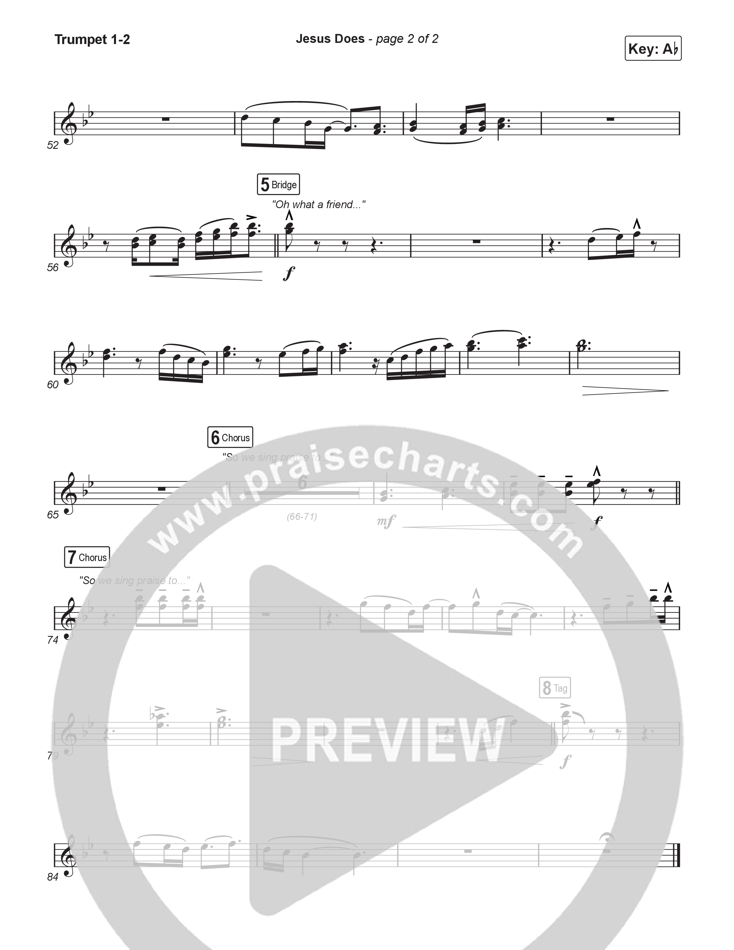 Jesus Does (Sing It Now) Trumpet 1,2 (We The Kingdom / Arr. Luke Gambill)