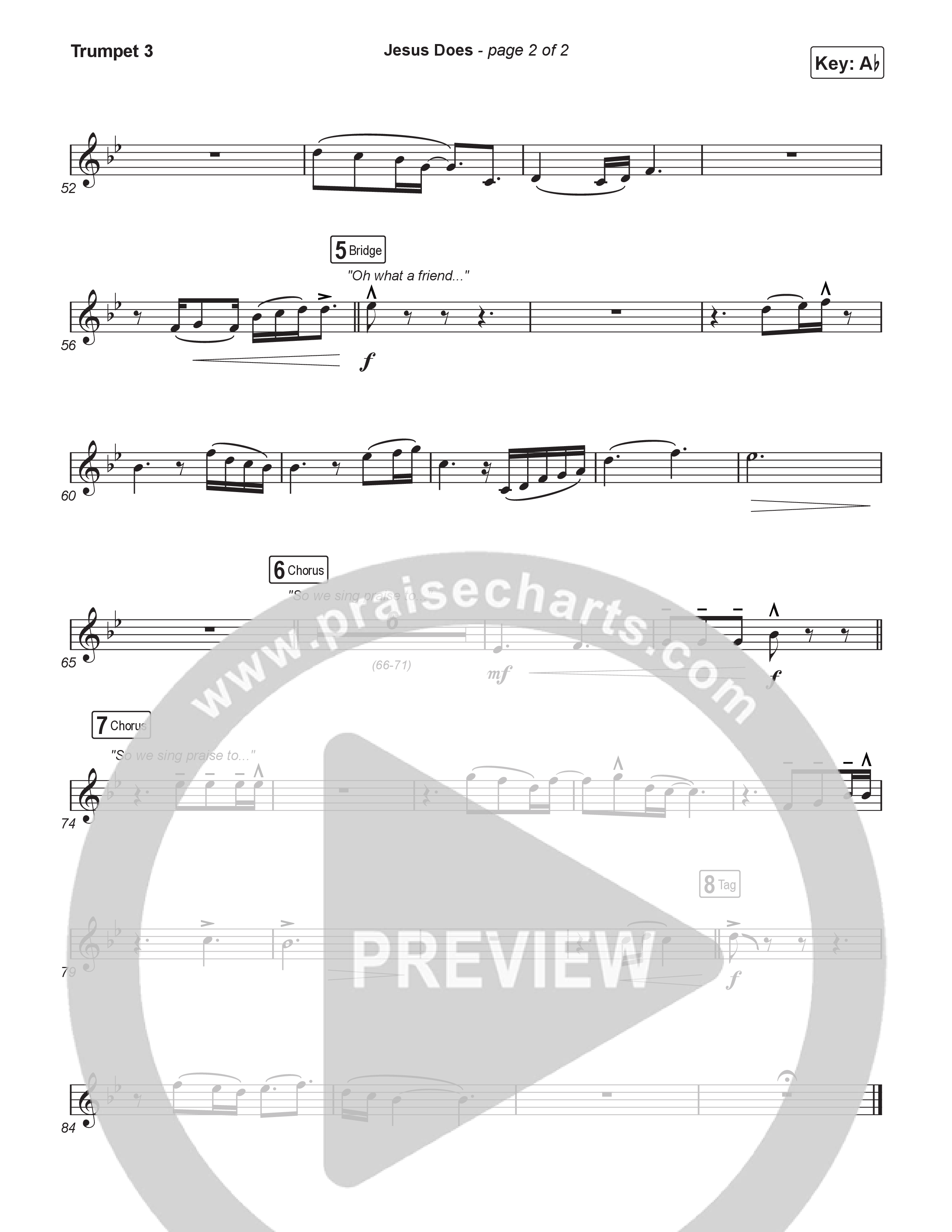 Jesus Does (Sing It Now) Trumpet 3 (We The Kingdom / Arr. Luke Gambill)