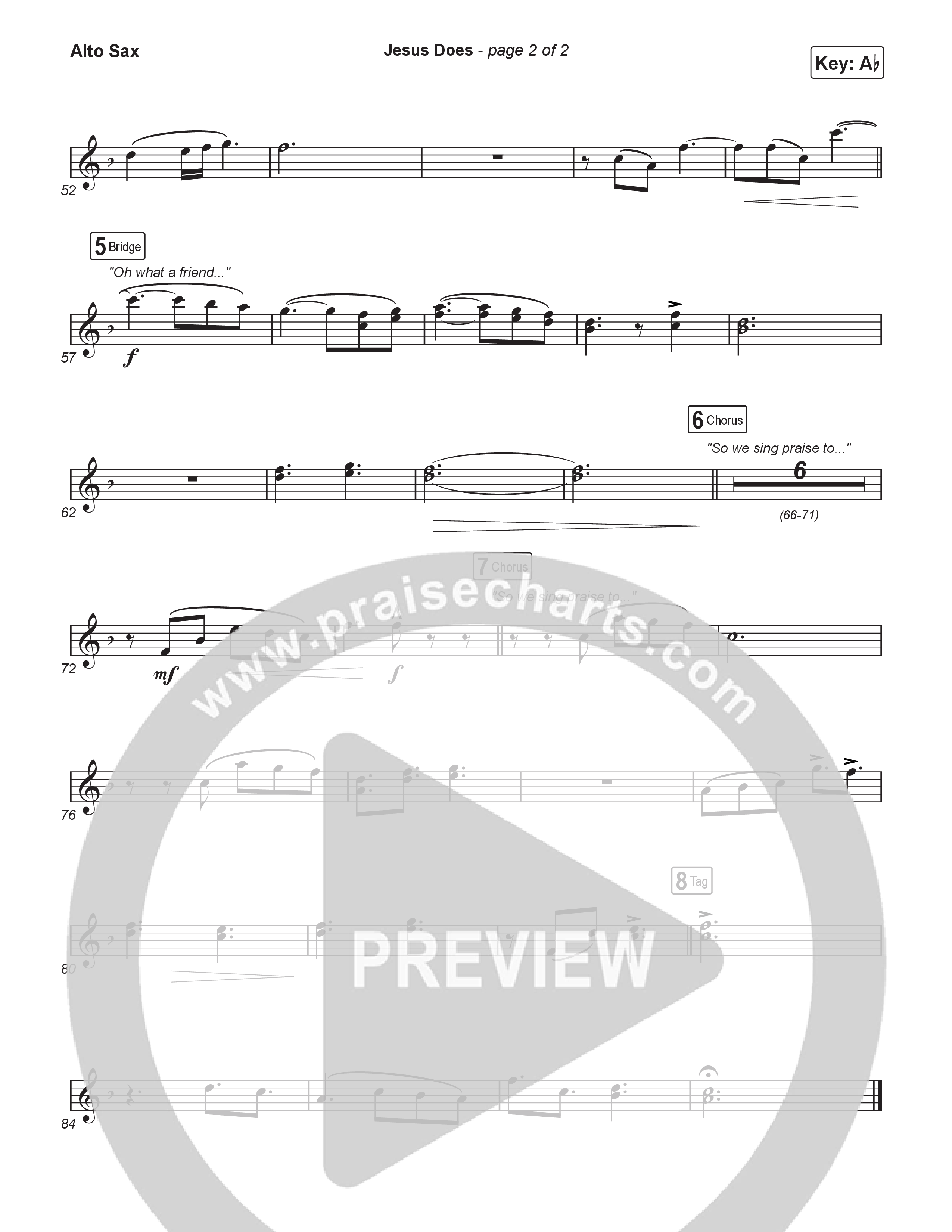 Jesus Does (Worship Choir/SAB) Sax Pack (We The Kingdom / Arr. Luke Gambill)