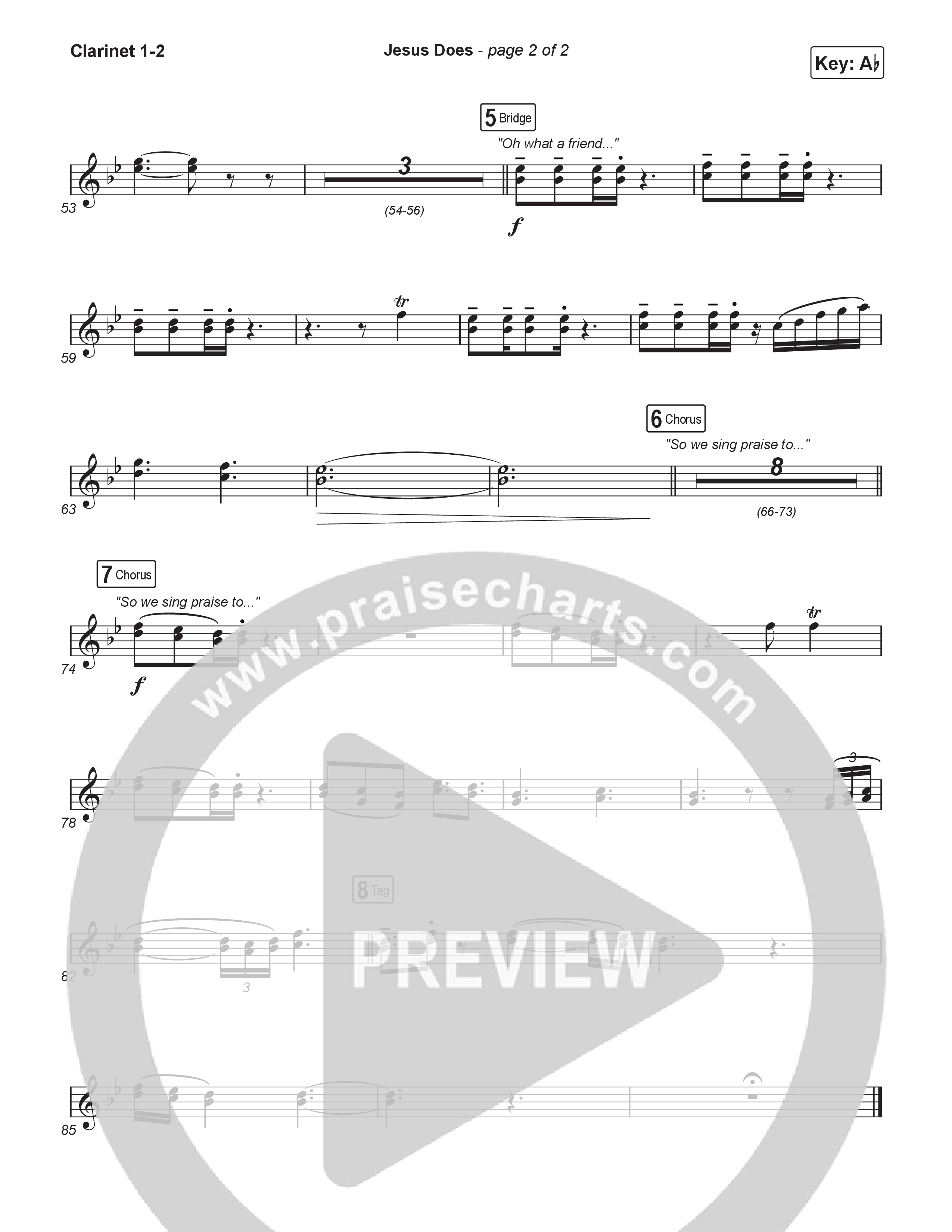 Jesus Does (Worship Choir/SAB) Clarinet 1/2 (We The Kingdom / Arr. Luke Gambill)