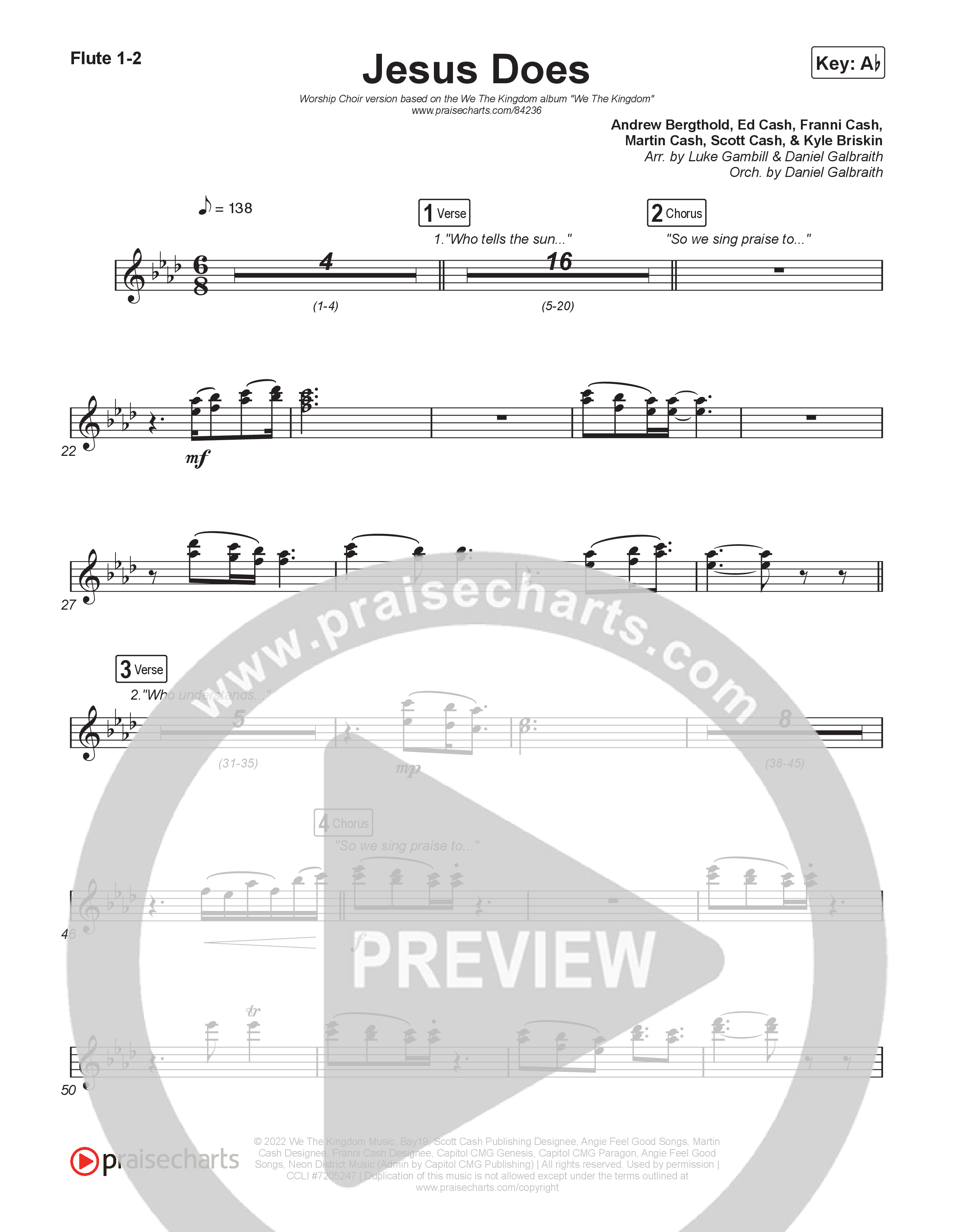 Jesus Does (Worship Choir/SAB) Wind Pack (We The Kingdom / Arr. Luke Gambill)