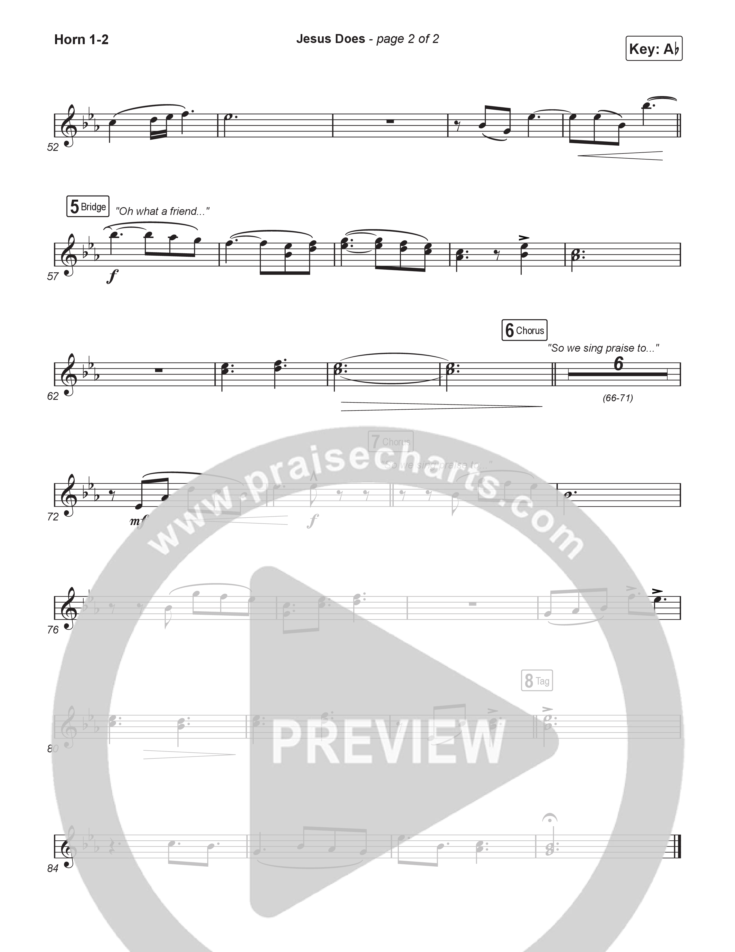 Jesus Does (Worship Choir/SAB) Brass Pack (We The Kingdom / Arr. Luke Gambill)