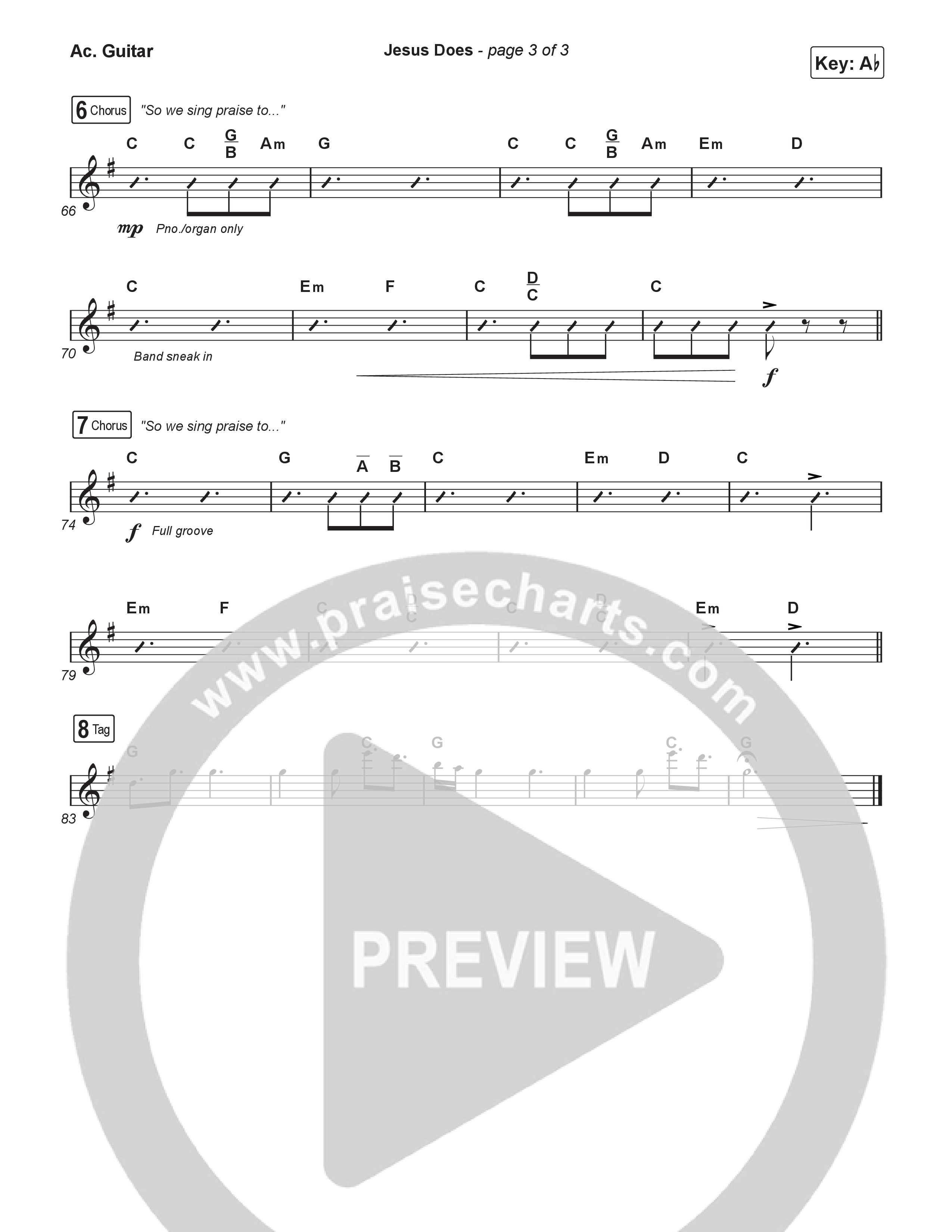 Jesus Does (Unison/2-Part) Acoustic Guitar (We The Kingdom / Arr. Luke Gambill)