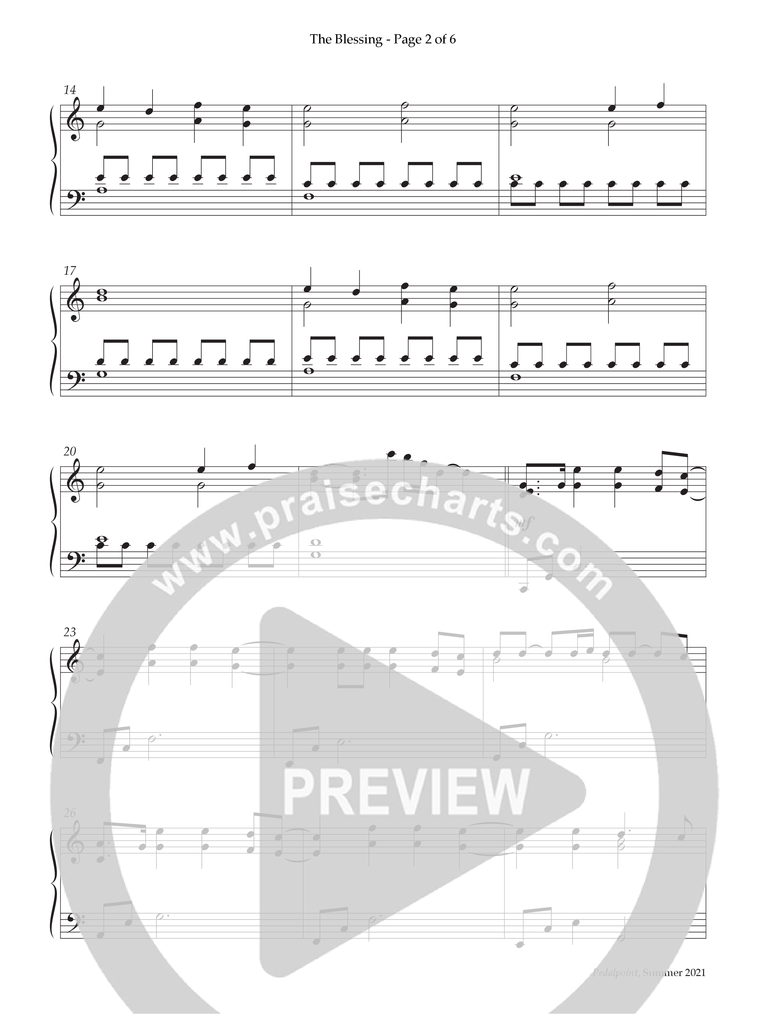 The Blessing (Instrumental) Piano Solo (Lifeway Worship / Arr. Richard Kingsmore)