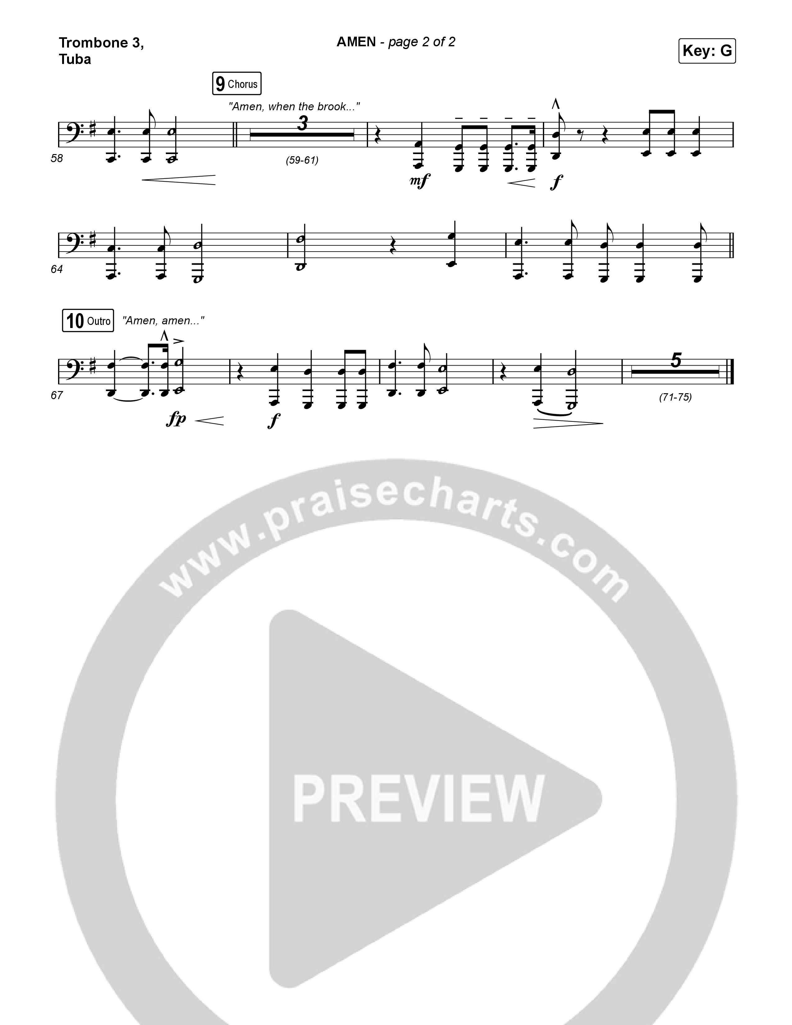 AMEN Trombone 3/Tuba (Rita Springer)