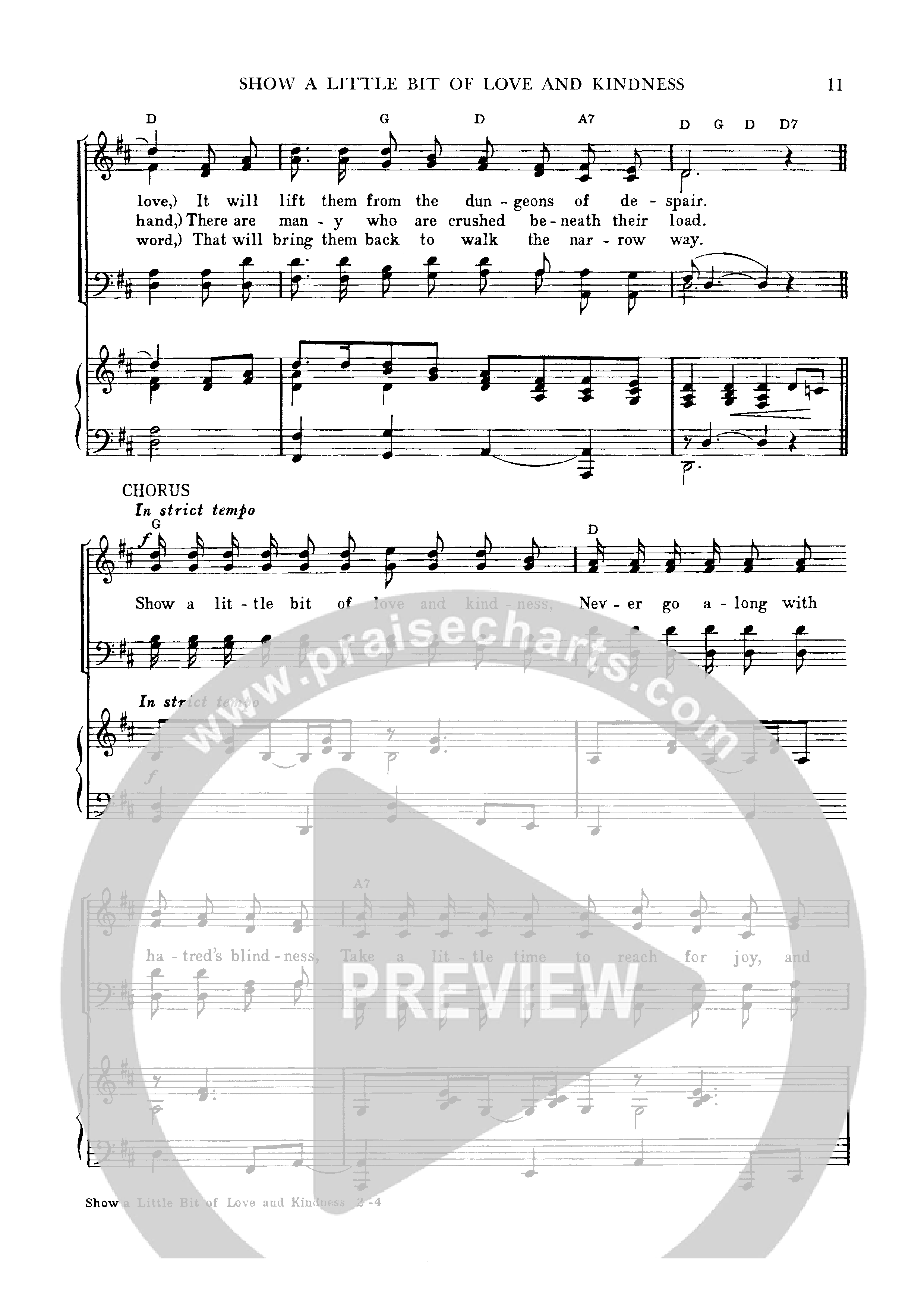 Show A Little Bit Of Love And Kindness (Choral Anthem SATB) Anthem (SATB/Piano) (John W. Peterson)