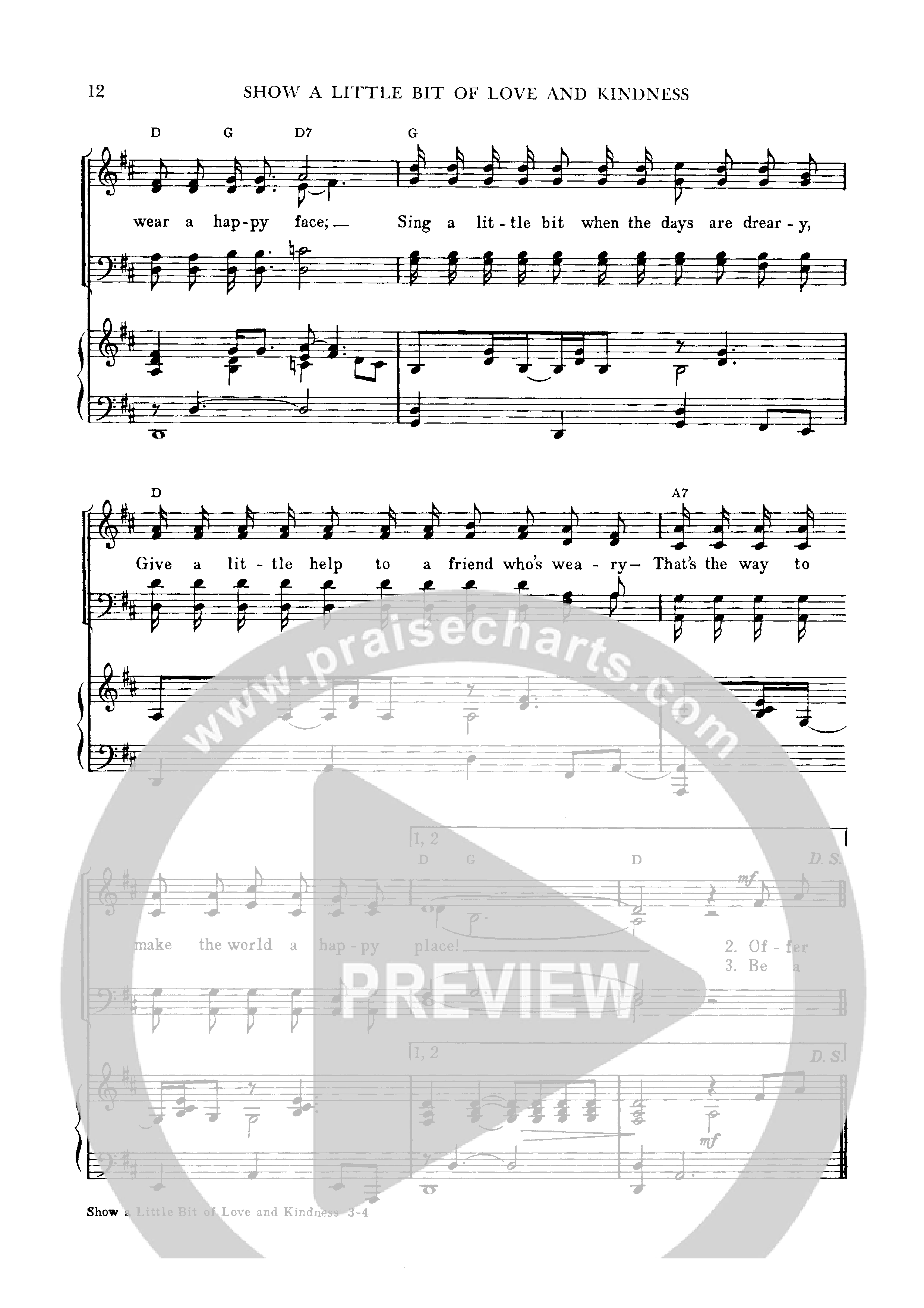 Show A Little Bit Of Love And Kindness (Choral Anthem SATB) Anthem (SATB/Piano) (John W. Peterson)