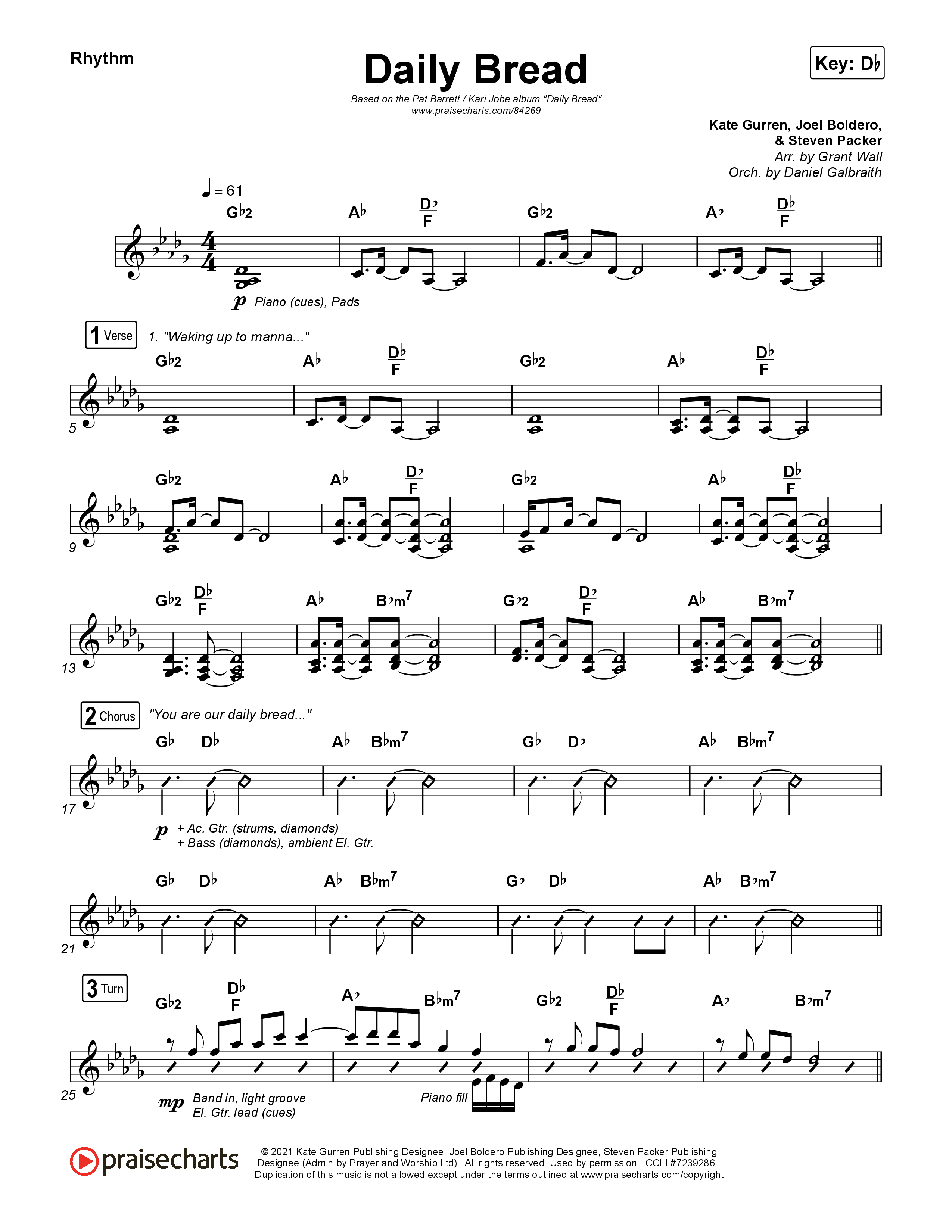 Daily Bread Rhythm Pack (Pat Barrett / Kari Jobe)