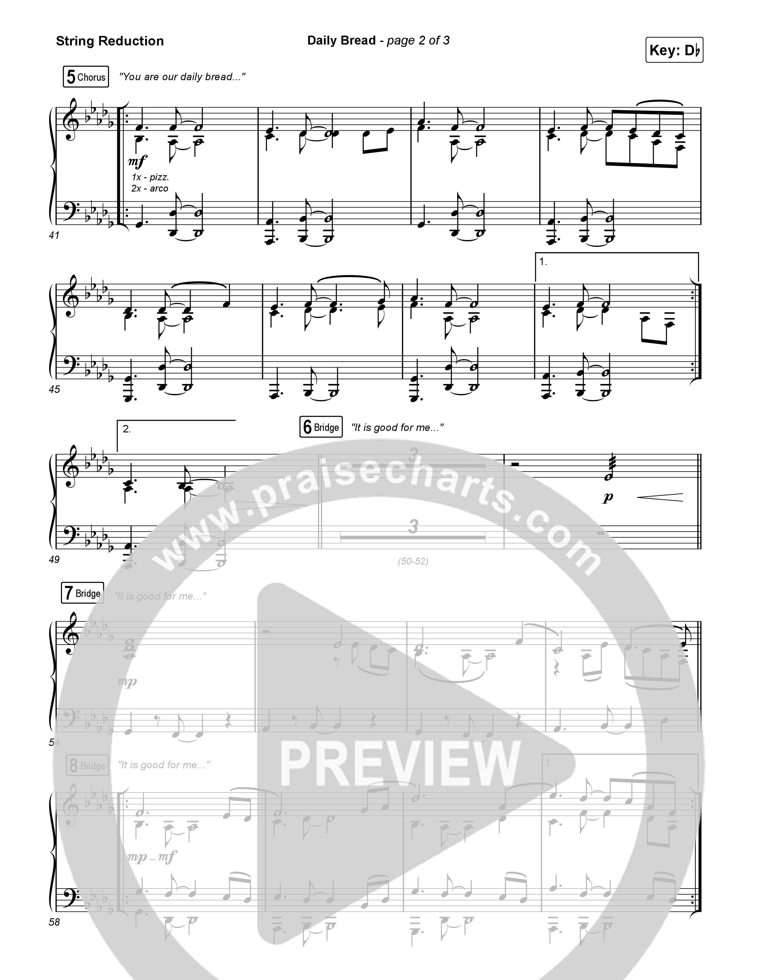 Daily Bread String Reduction (Pat Barrett / Kari Jobe)