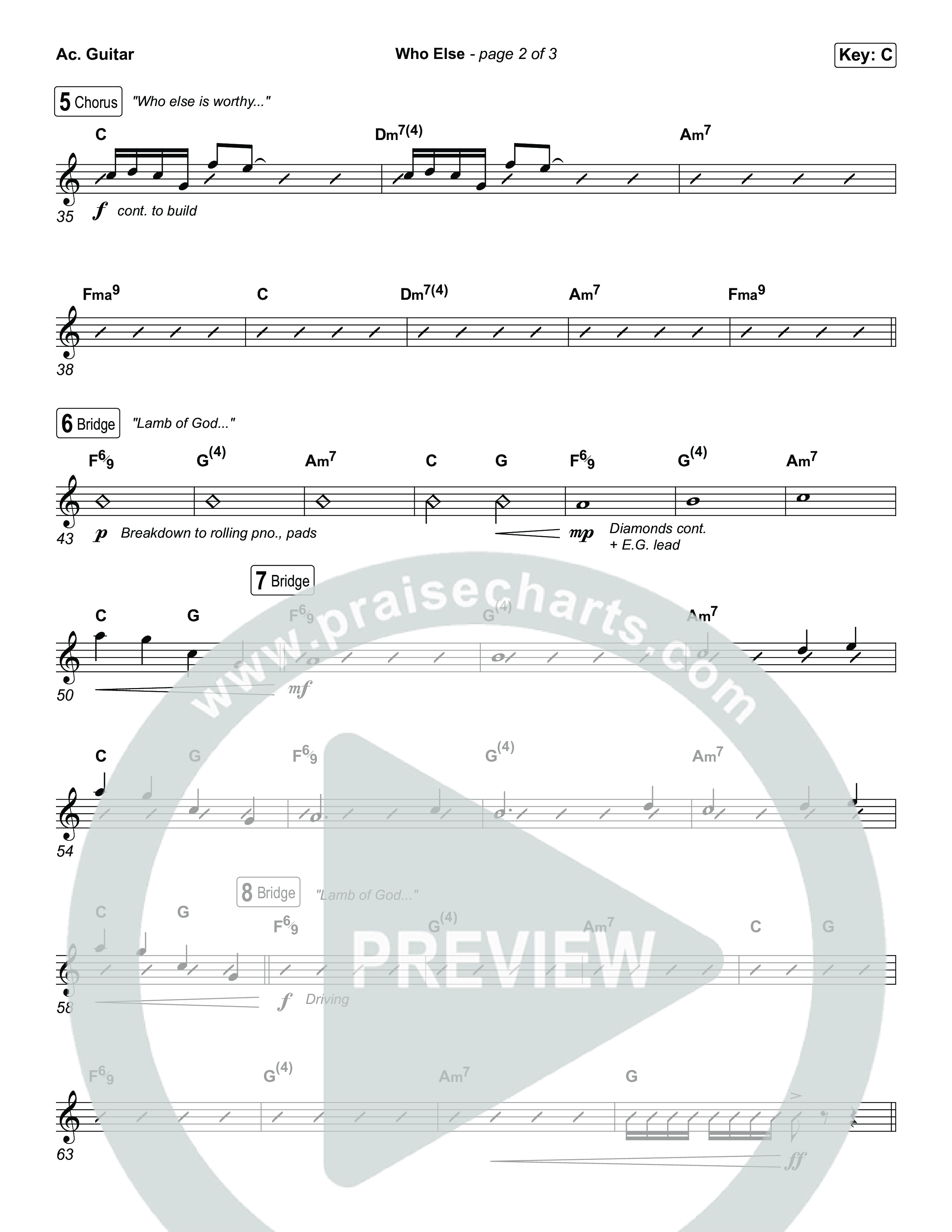 Who Else Acoustic Guitar (GATEWAY / Zac Rowe / Worship Together)